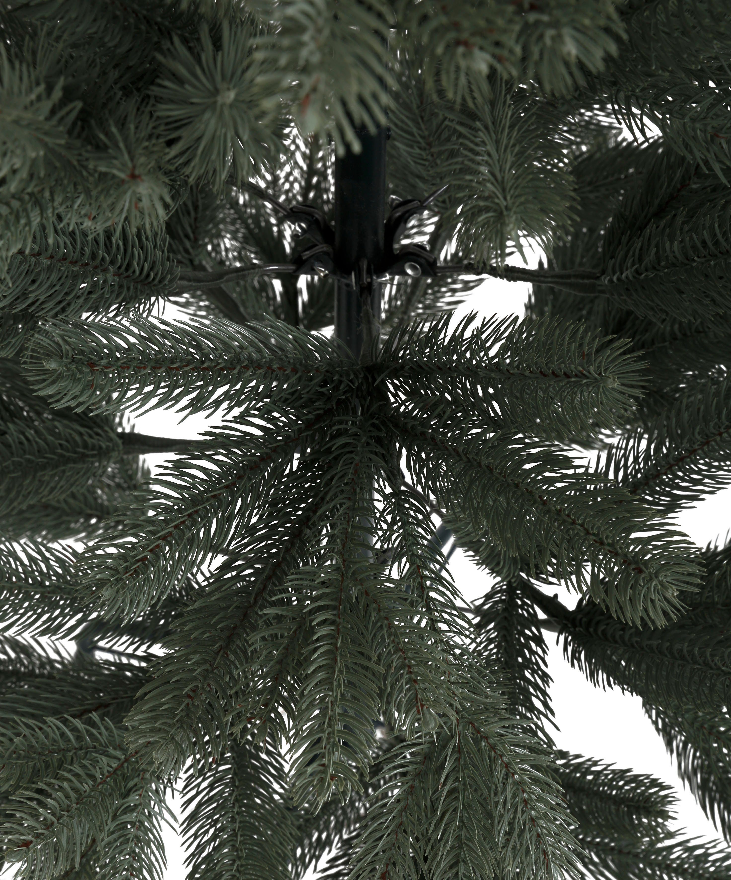 Myflair Möbel & Accessoires Künstlicher Weihnachtsbaum Weihnachtsdeko, Grey/Green, künstlicher Christbaum, Tannenbaum, mit Metallständer und biegsamen Zweigen
