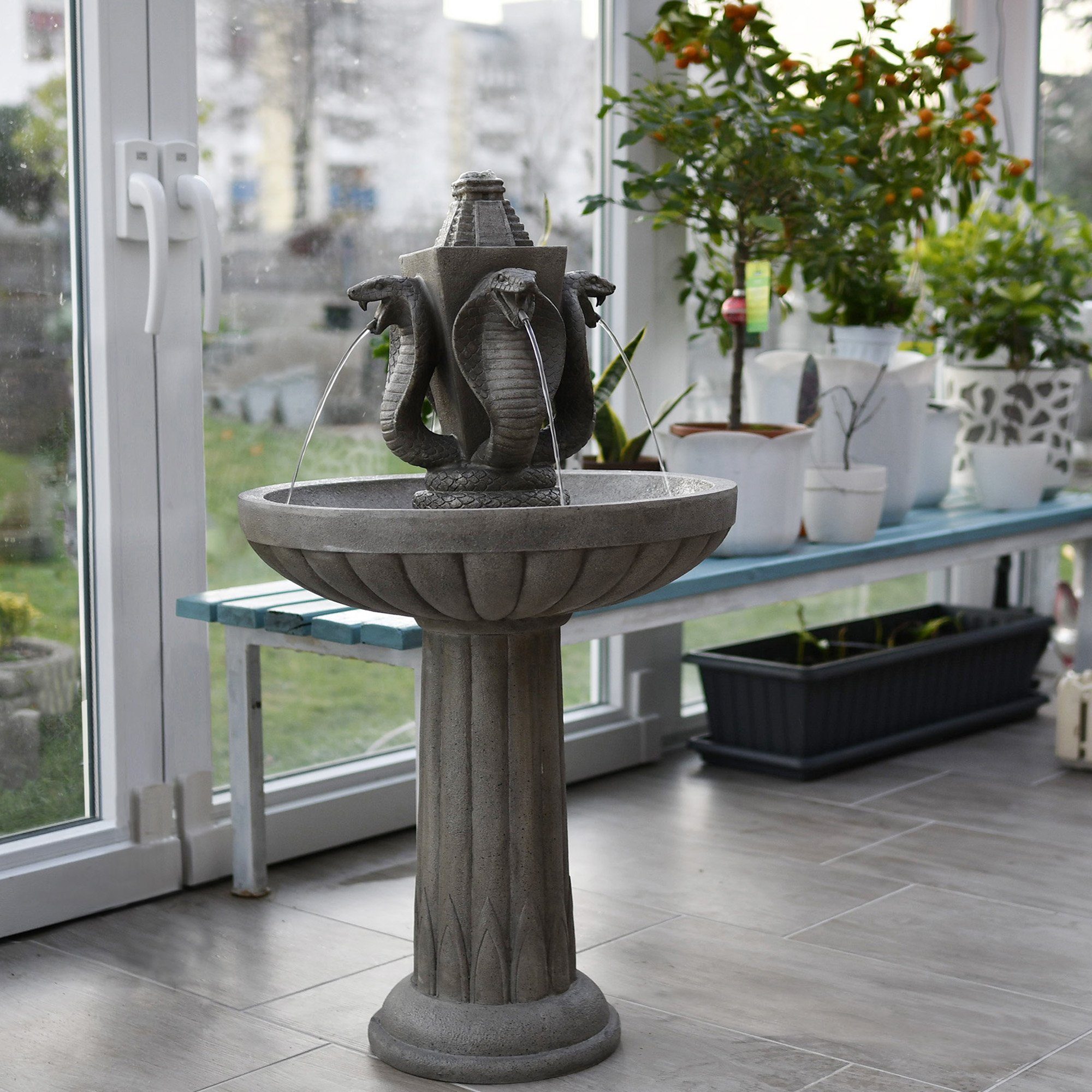 Köhko Gartenbrunnen " Maya" Etagenbrunnen Vogelbad günstig online kaufen