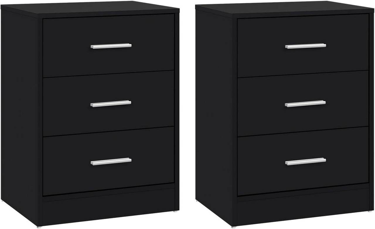 Woltu Nachttisch (2er-Set), Nachtschrank, 2er Set, mit 3 Schubladen, Nachtk günstig online kaufen