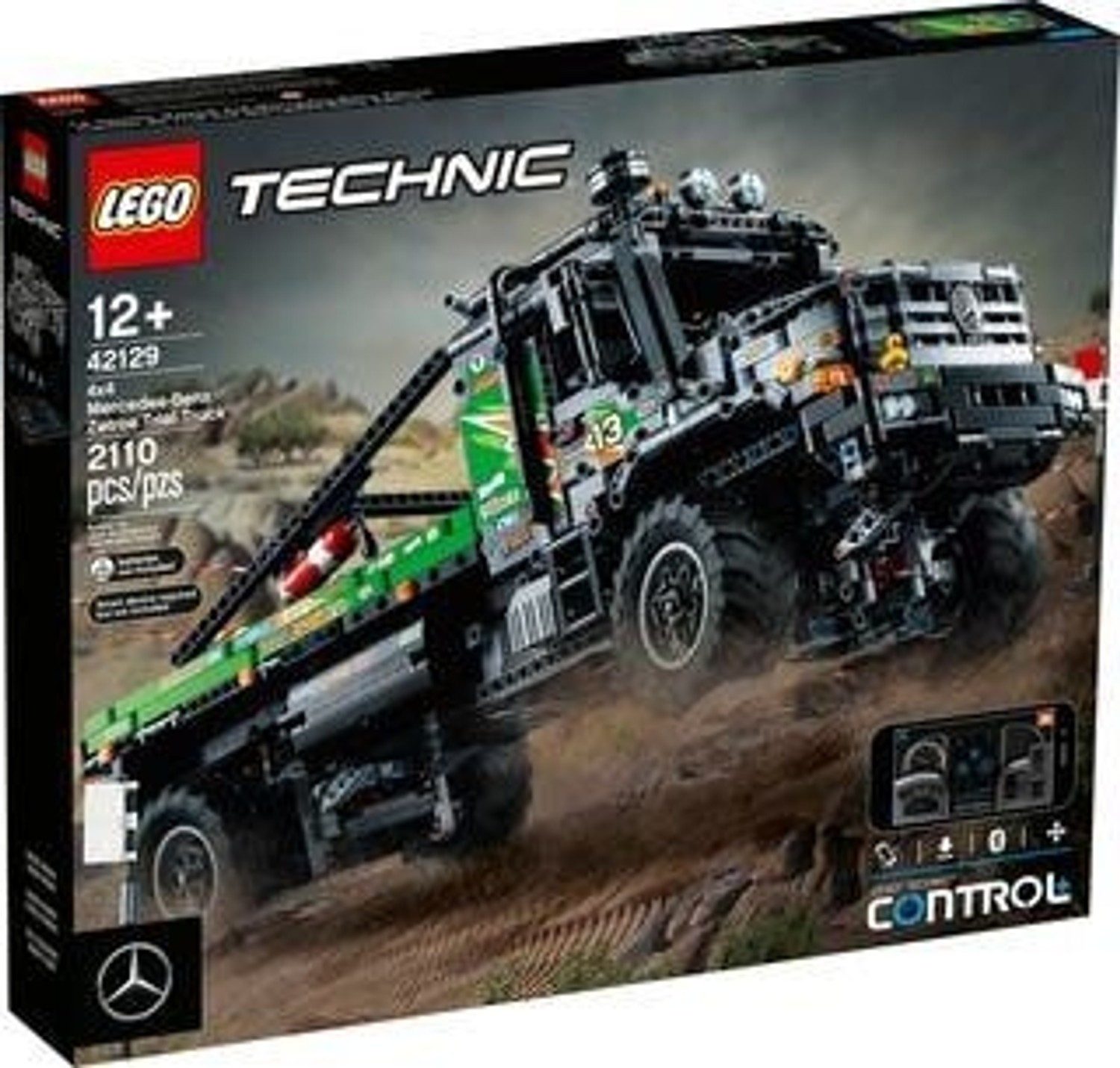 LEGO® Technic Appgesteuerter 4x4 Mercedes-Benz Zetros Offroad-Truck Konstruktionsspielsteine, (Appgesteuerter 4x4 Mercedes-Benz Zetros Offroad-Truck, Klemmbausteine), Made in Europe