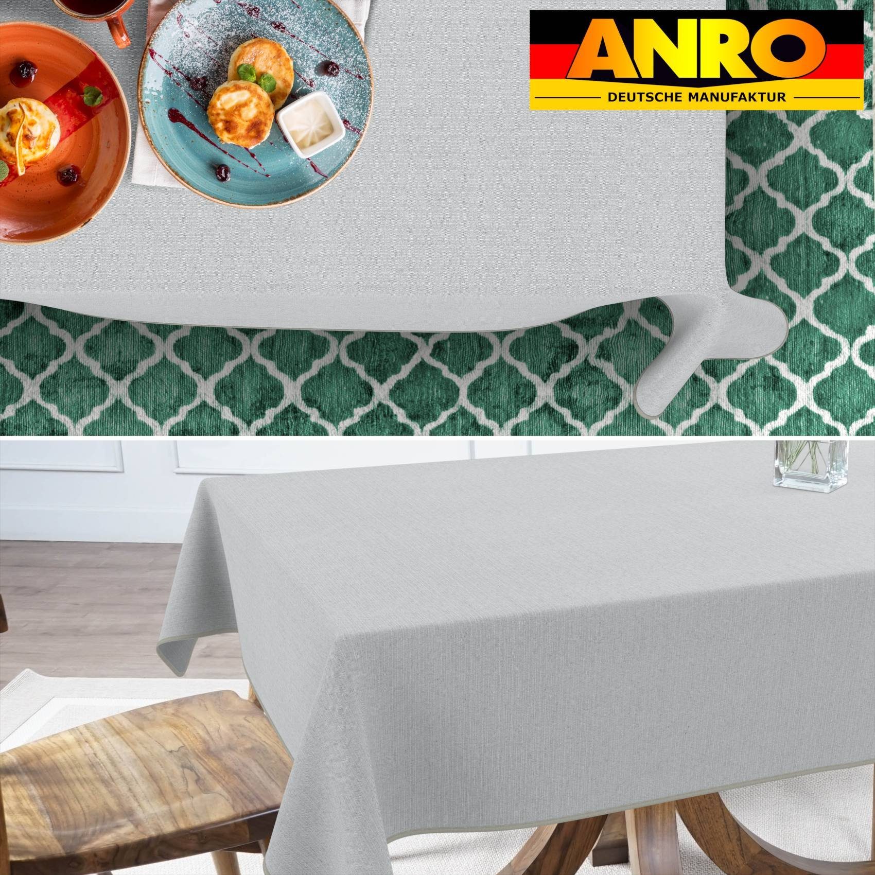 ANRO Tischdecke Premium Stoff-Tischtuch mit Beschichtung günstig online kaufen
