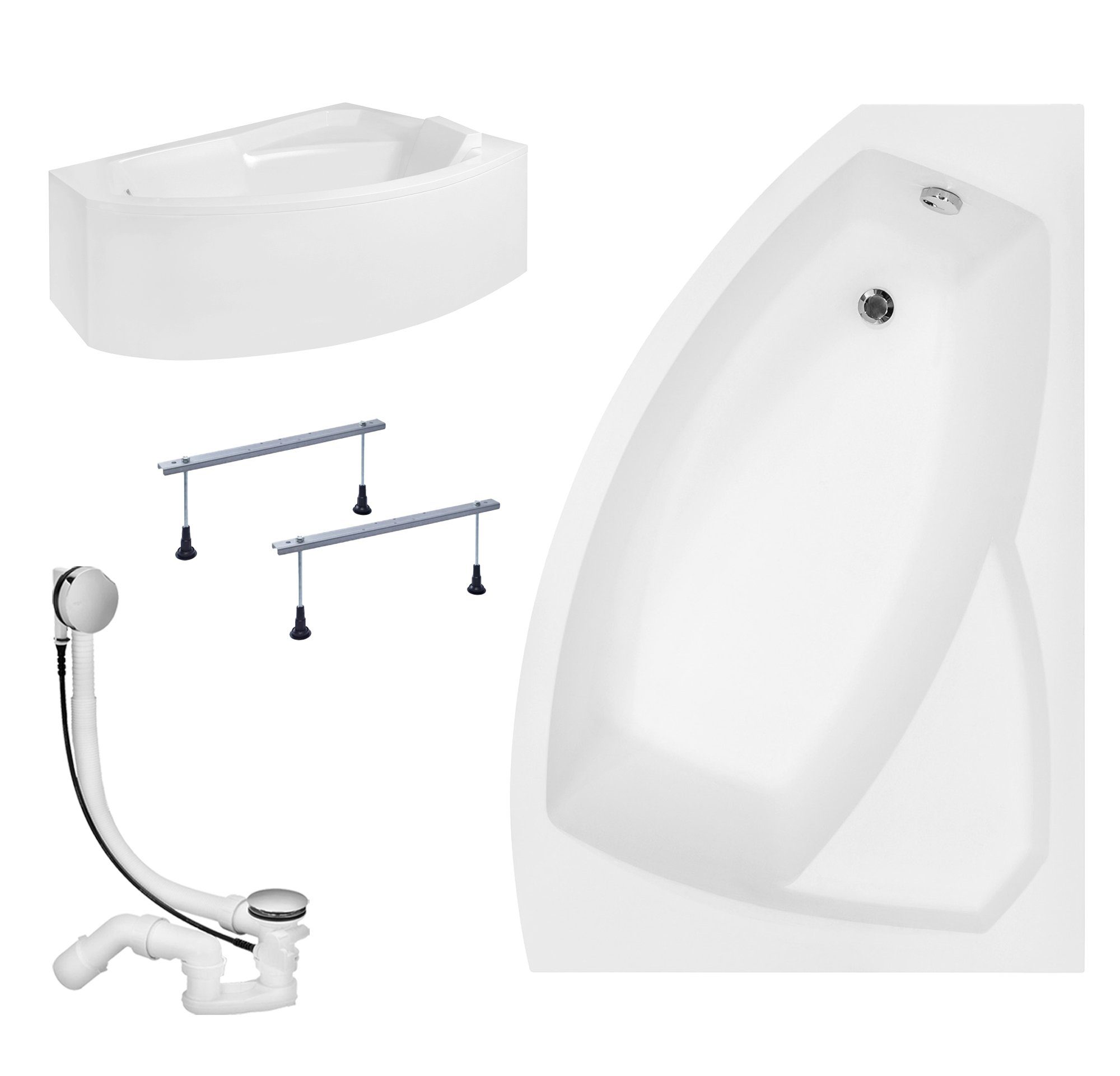KOLMAN Badewanne Eckbadewanne Rima 170x110, (Links/Rechts), günstig online kaufen