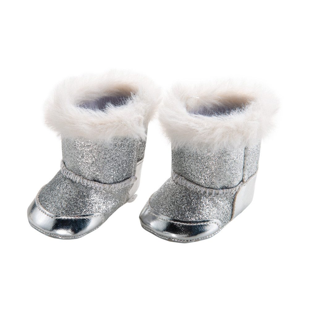 Heless Babypuppe Puppen Winterstiefel - silber - Größe 38 - 45 cm günstig online kaufen