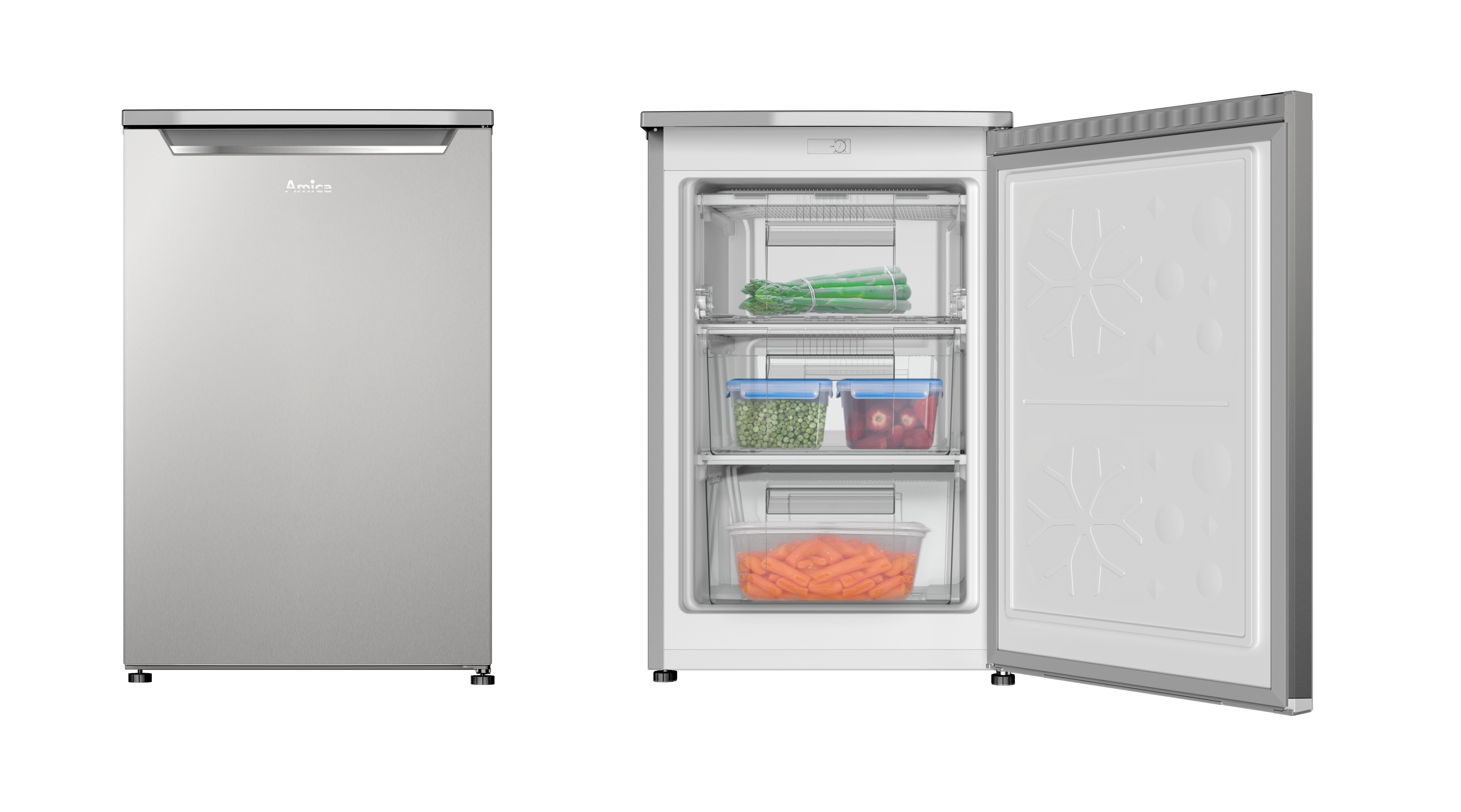 Amica Gefrierschrank GS 321 125 E, 85 cm hoch, 55 cm breit, Leise Power für Tiefkühlvorräte – passt in jede Ecke
