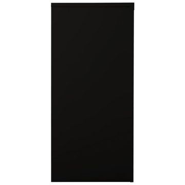 vidaXL Fächerschrank Schrank mit Schiebetür Schwarz 90x40x90 cm Stahl (1-St)