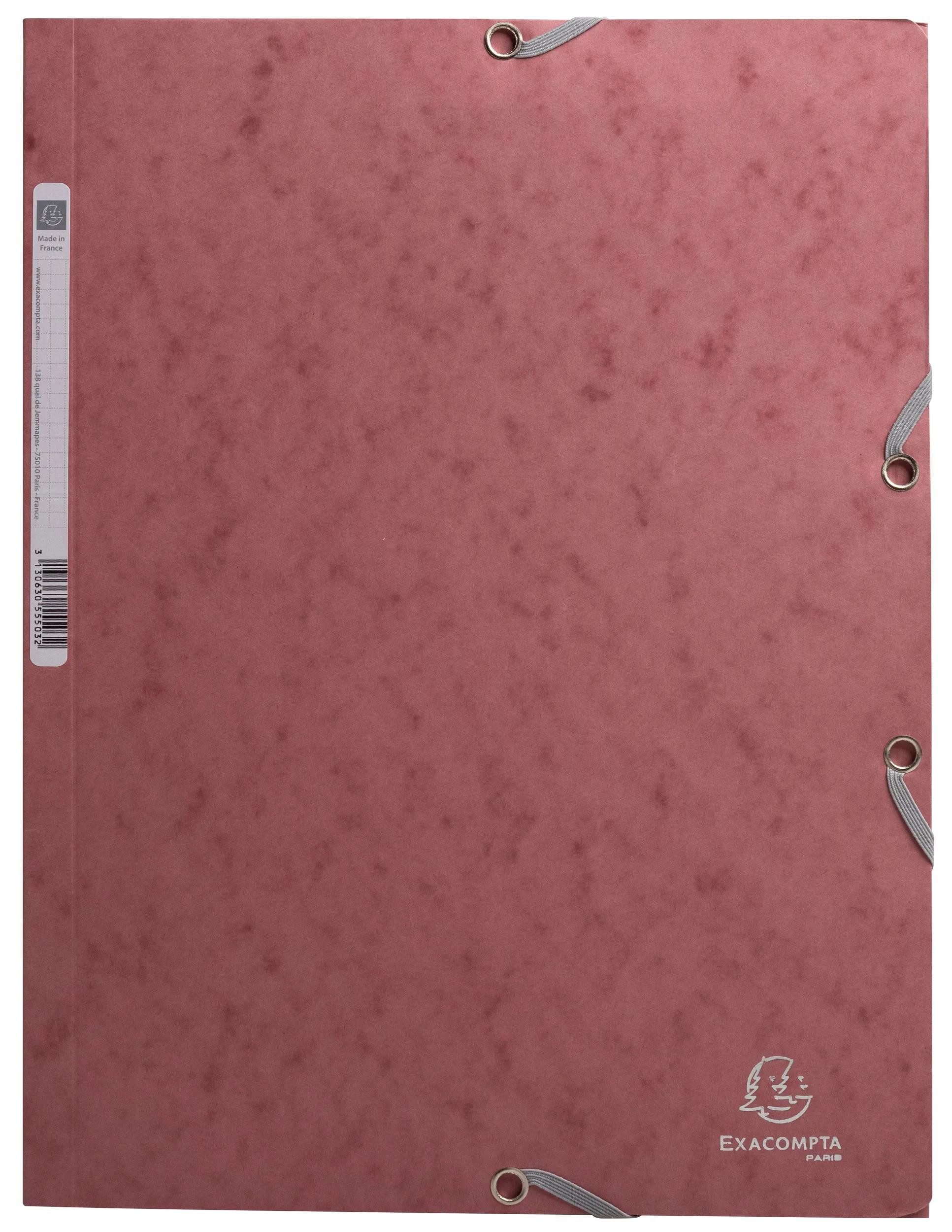 EXACOMPTA Organisationsmappe 25x Sammelmappe Colorspan 400g, 24x32cm, Skandi - Altrosa - 55276E, Sammelmappen 3 Klappen