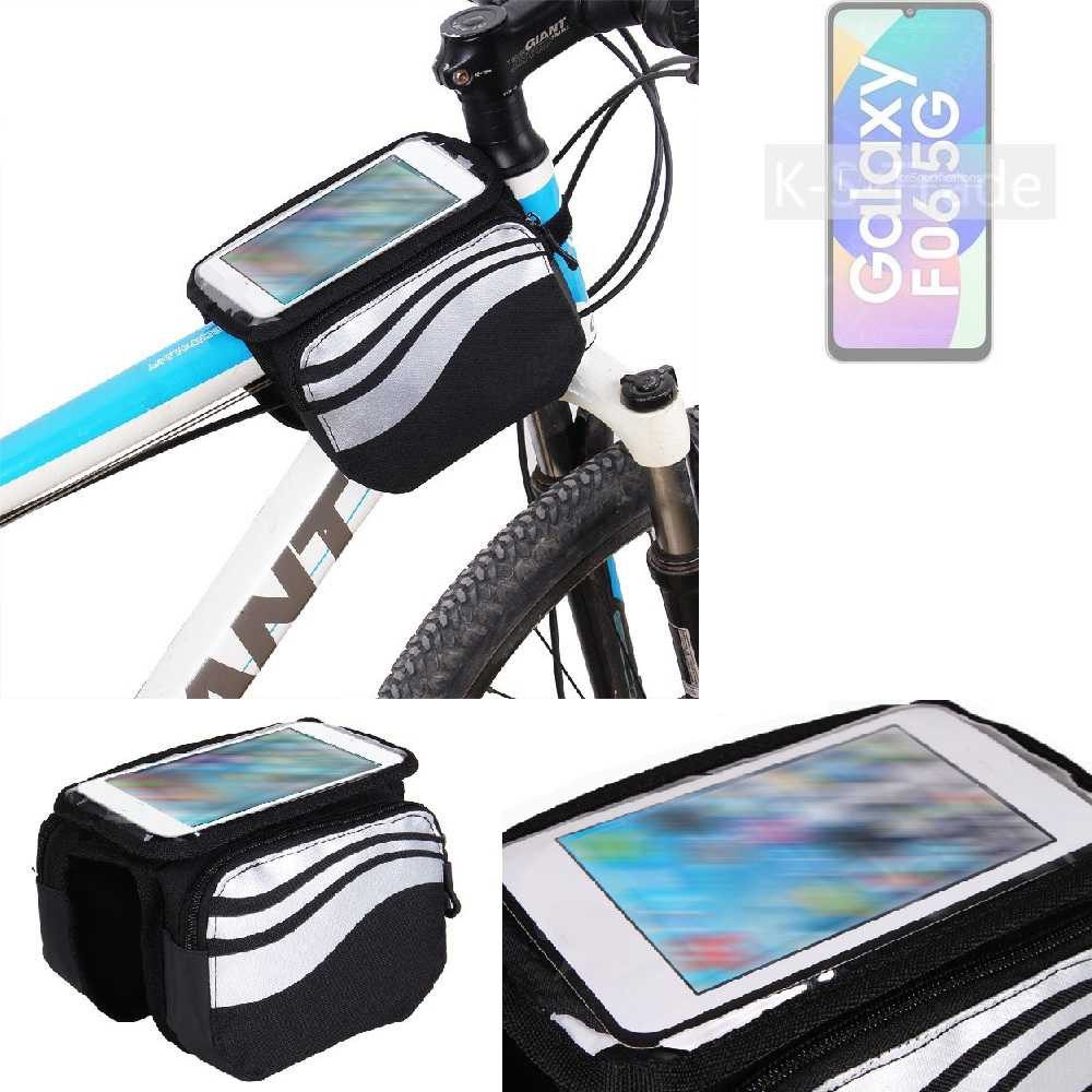 K-S-Trade Handyhülle für Samsung Galaxy F06 5G, Rahmentasche Fahrrad-Halterung Rahmenhalterung Fahrrad