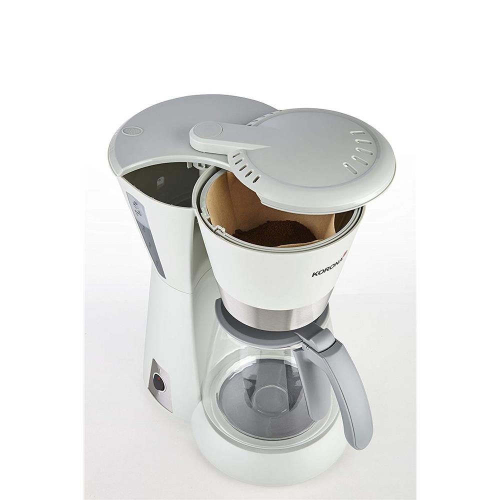 4, KORONA 10205, Filterkaffeemaschine 1.25l Kaffeemaschine, 10 Stein-Grau Papierfilter Kaffeemaschine Sandgrau, Kaffeekanne, Tassen