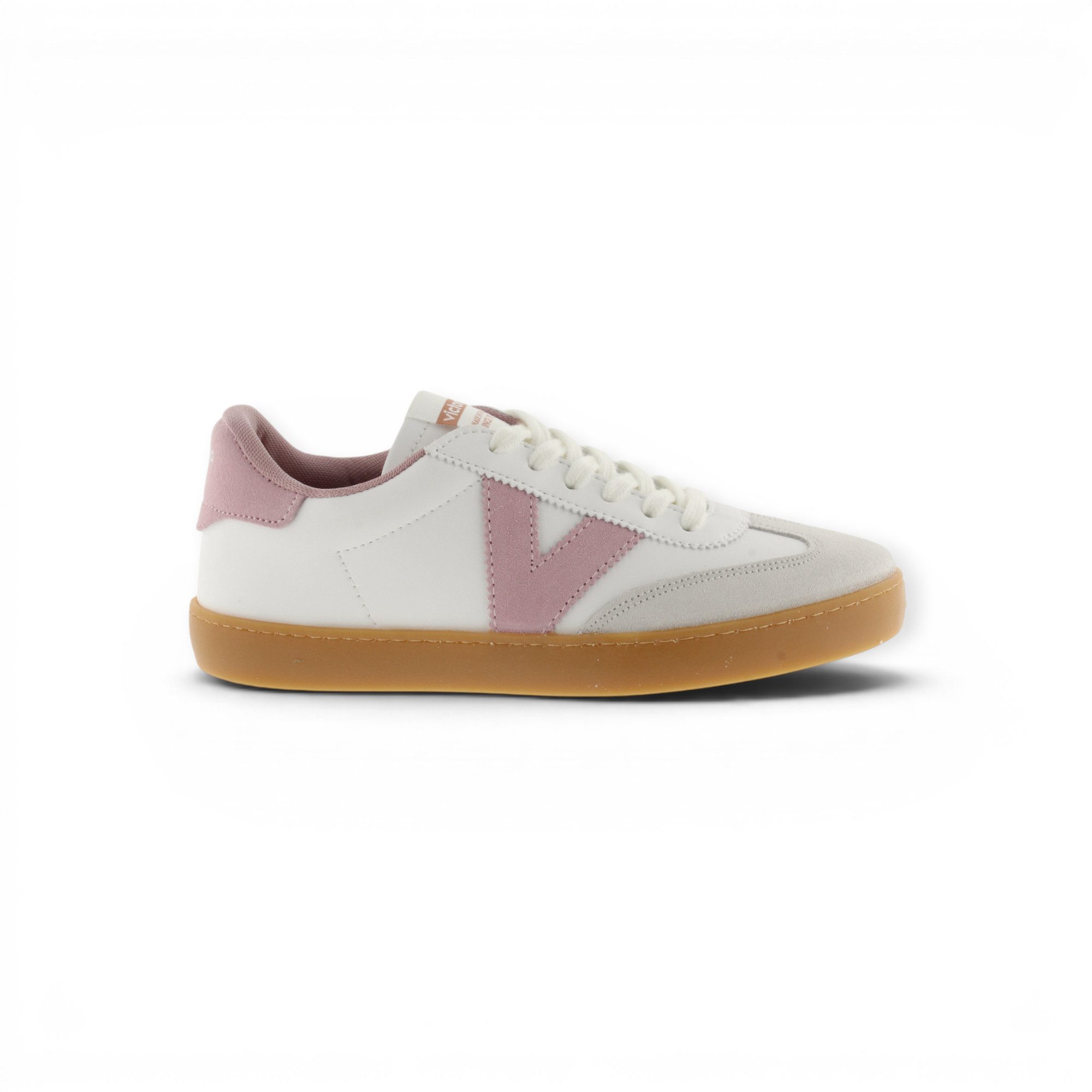 Victoria Berlin Ciclista (Lederoptik/Veloursleder) - weiss/rosa Damen Sneaker
