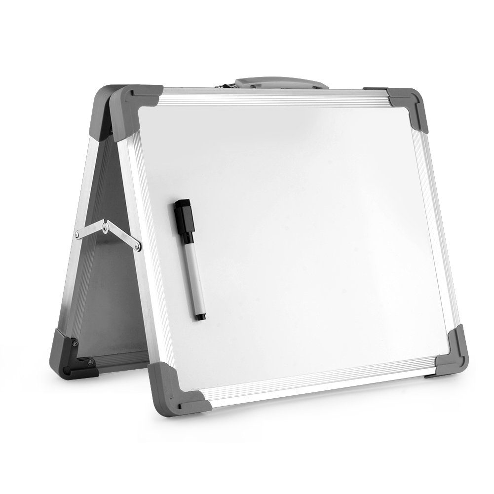 euroharry Memoboard 38x30cm Magnetische Kleines Desktop-Whiteboard-Staffelei, faltbare