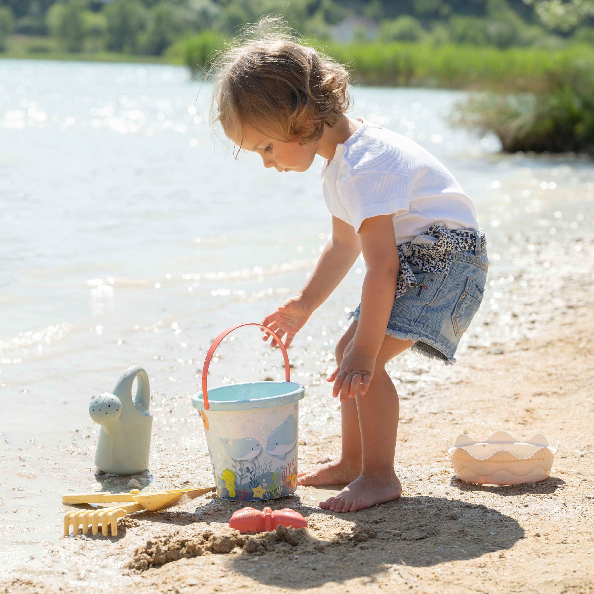 Smoby Sandform-Set Spielzeug Sand Life Eimergarnitur und Gießkanne Meer 7600862173