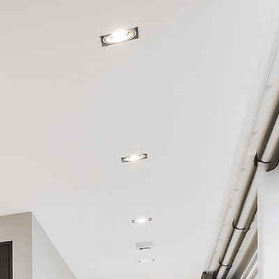 Paulmann LED Einbaustrahler, LED-Leuchtmittel fest verbaut, Warmweiß, Einbaustrahler Badezimmerleuchte Einbaulampe LED Alu Zink gebürstet