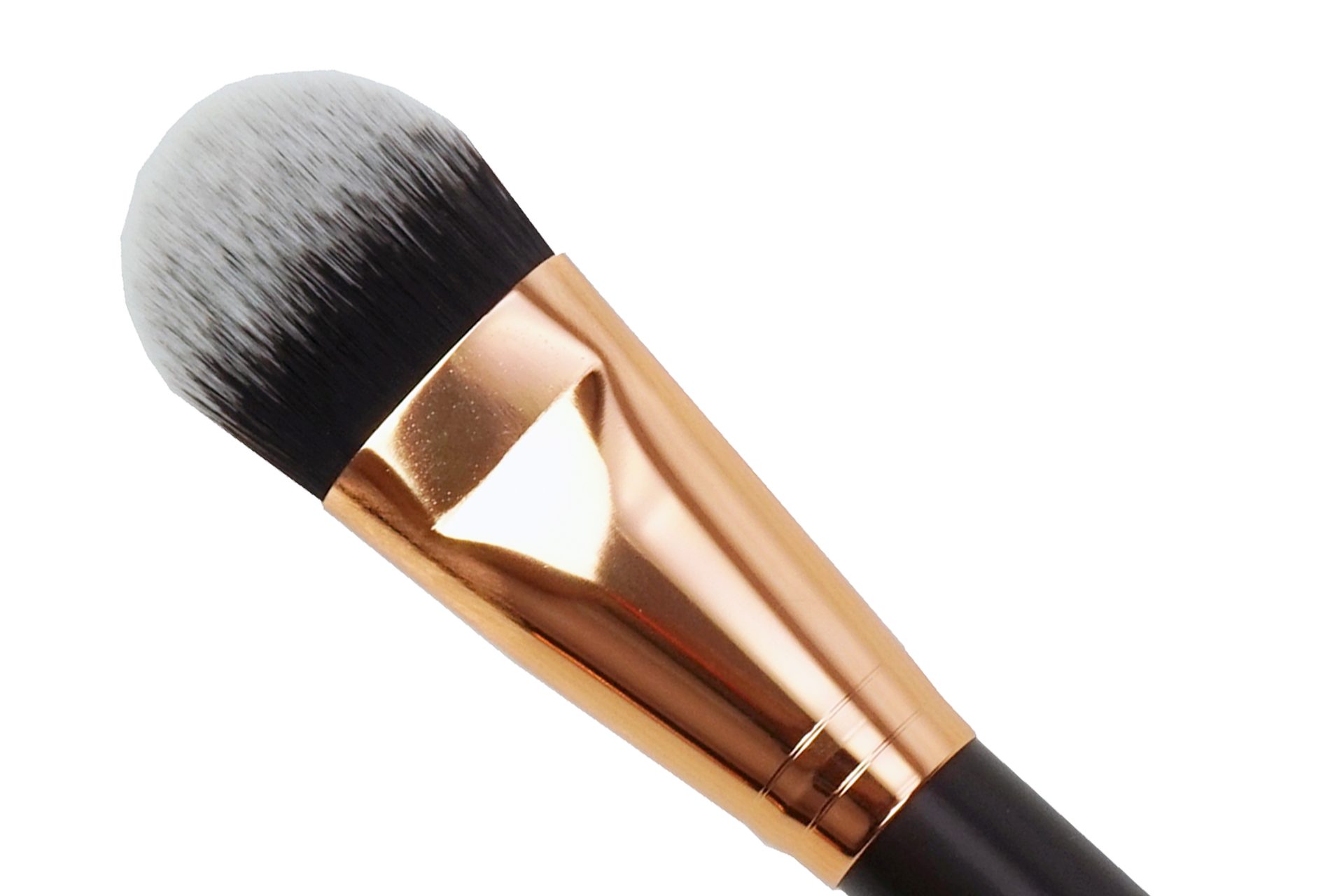 Fantasia Beauty Foundationpinsel Make-up Pinsel mit kupferfarbener Zwinge, Synthetikhaar, 1 tlg., für flüssiges Make-up, vegan, tierversuchsfrei