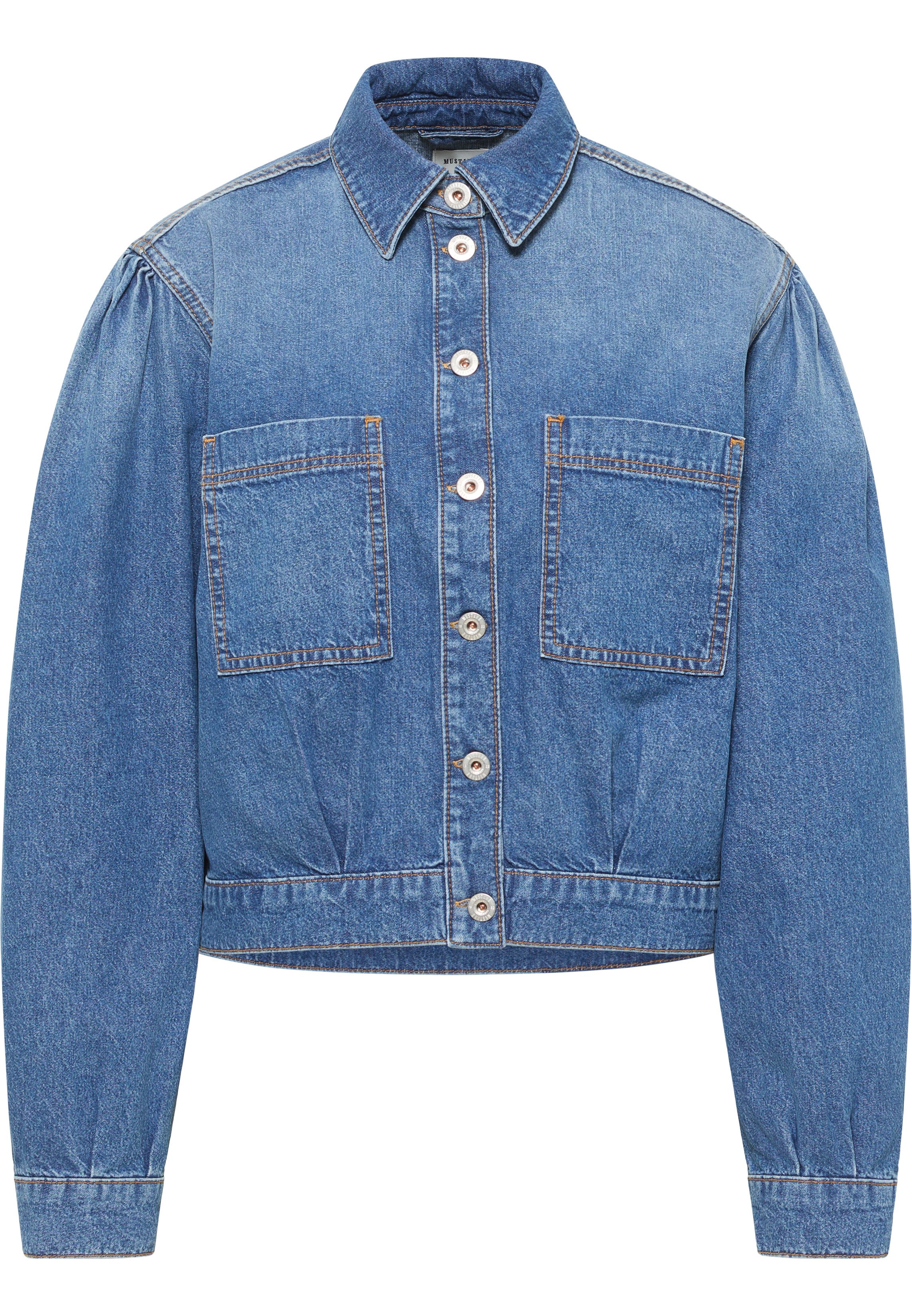 MUSTANG Jeansjacke Style Marietta Cropped mit Kentkragen