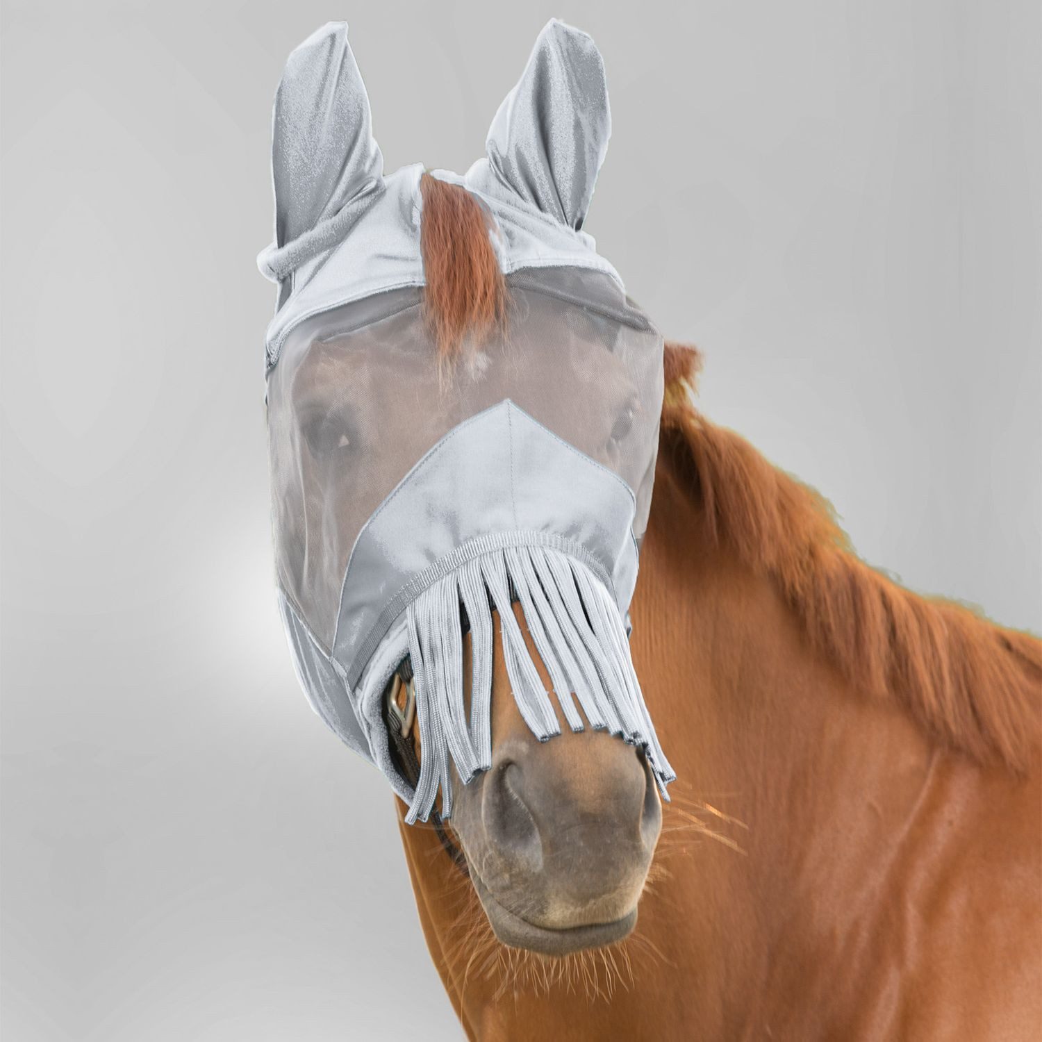 Waldhausen Fliegenmasken Waldhausen Fliegenmaske Premium mit Ohren und Nasenfransen