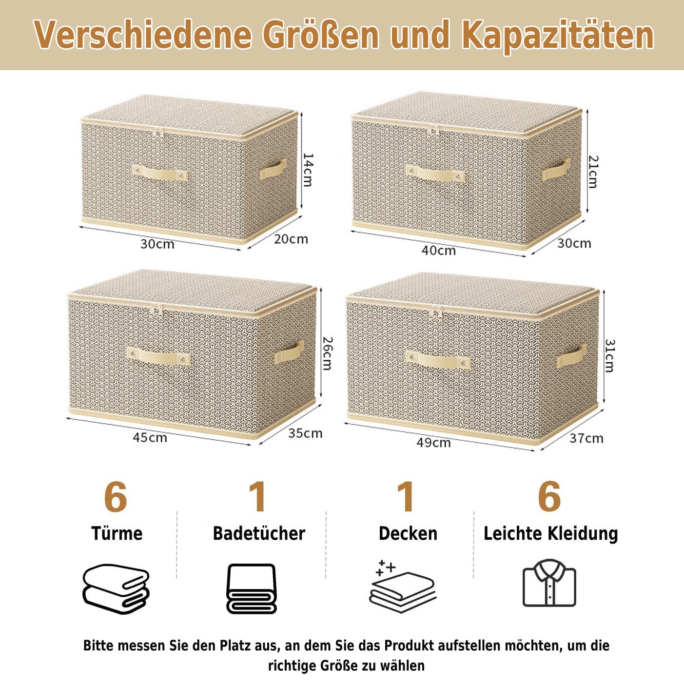 Coonoor Aufbewahrungsbox Vliesstoff Aufbewahrungsbox, Kleiderschrank Organi günstig online kaufen