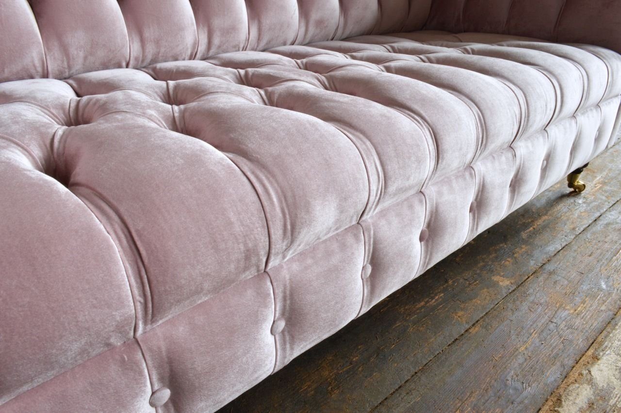 Stoff Chesterfield-Sofa Relax, Couch Sofa 3Sitzer Chesterfield Polster mit Dreisitzer Die Rückenlehne Knöpfen. JVmoebel Design