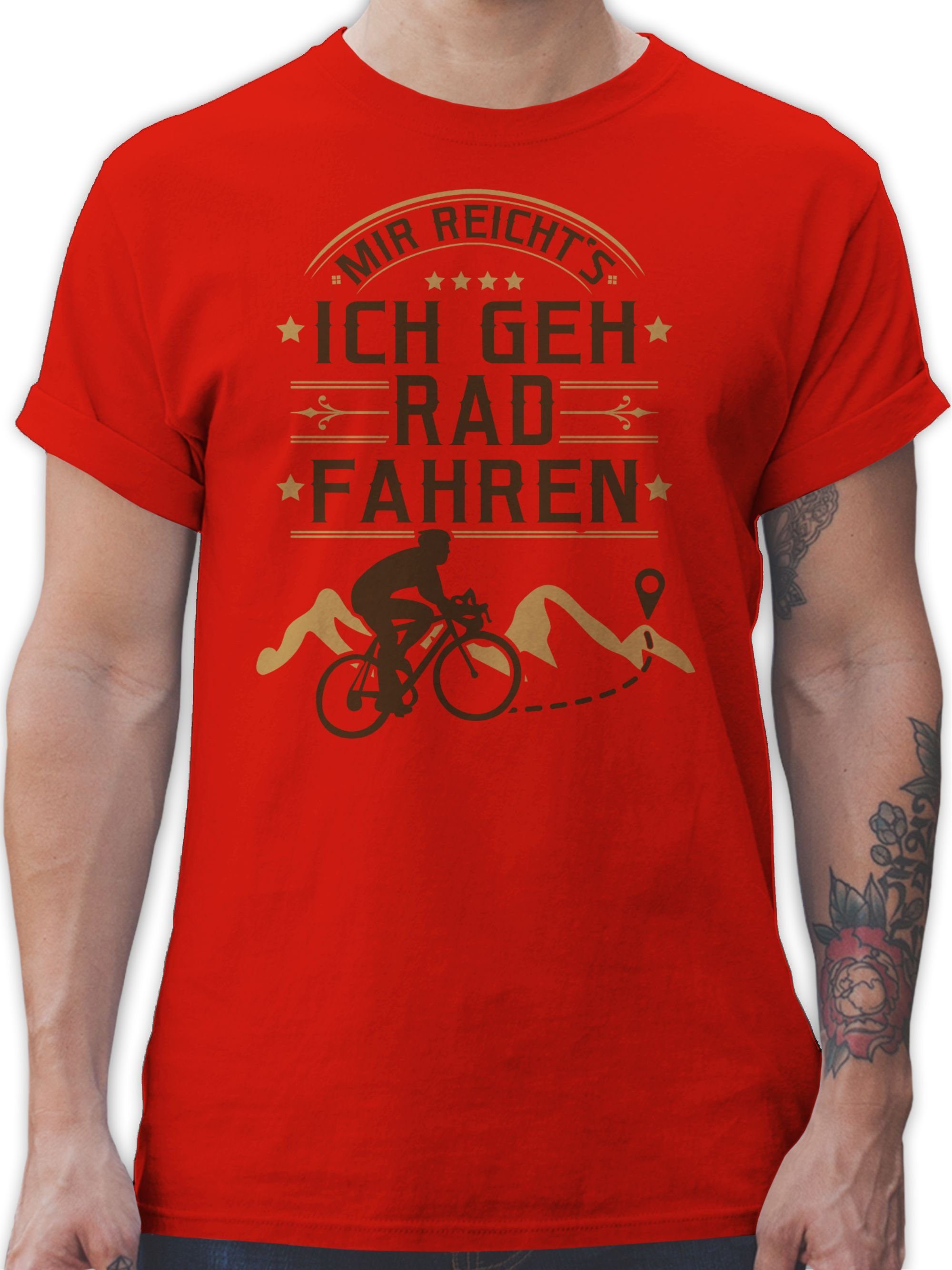 Shirtracer T-Shirt Mir reicht's Rad fahren Fahrrad Bekleidung Radsport 2 Rot