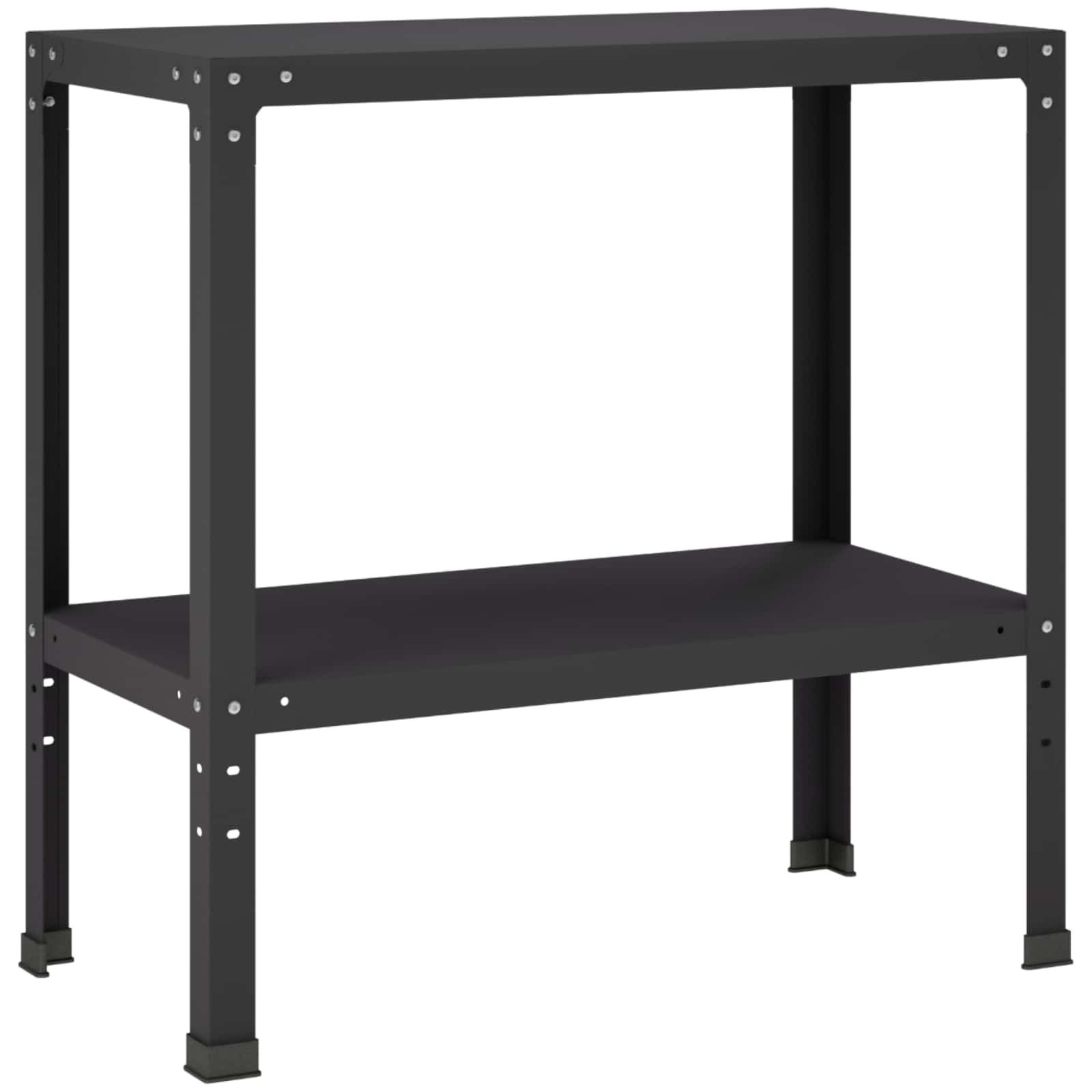 vidaXL Schutznetz Pflanztisch 60 x 40 x 80 cm Pulverbeschichteter Stahl Schwarz, BxL: 40x60 m, (1-St)