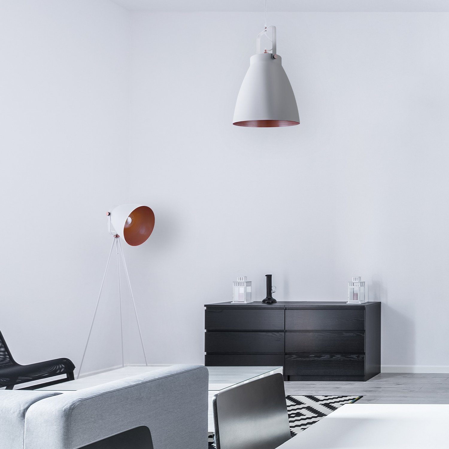 Design Stehleuchte Scheinwerfer E27 Modern Paco Industrial Wohnzimmer ohne Leuchtmittel, Pendelleuchte PD, BOONE Home