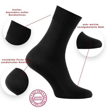 Reslad Langsocken Reslad Business Socken (10 Paar) Damen & Herren bequeme Baumwolle (10-Paar) Herrensocken ohne drückende Naht