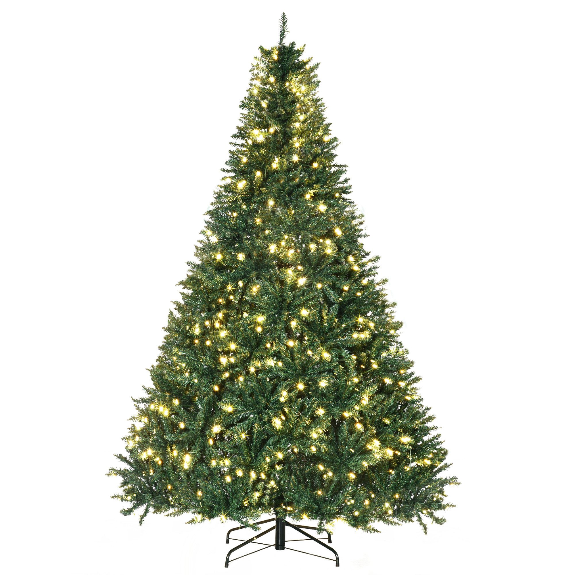 HOMCOM Künstlicher Weihnachtsbaum 210 cm Christbaum mit 2154 Spitzen, 700 L günstig online kaufen