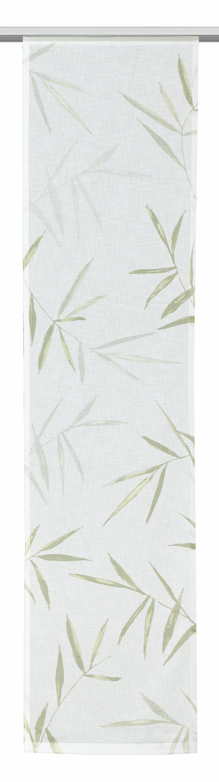 Clever-Kauf-24 Schiebegardine Flächenvorhang Ada 60x245 grün Blätter, Panee günstig online kaufen