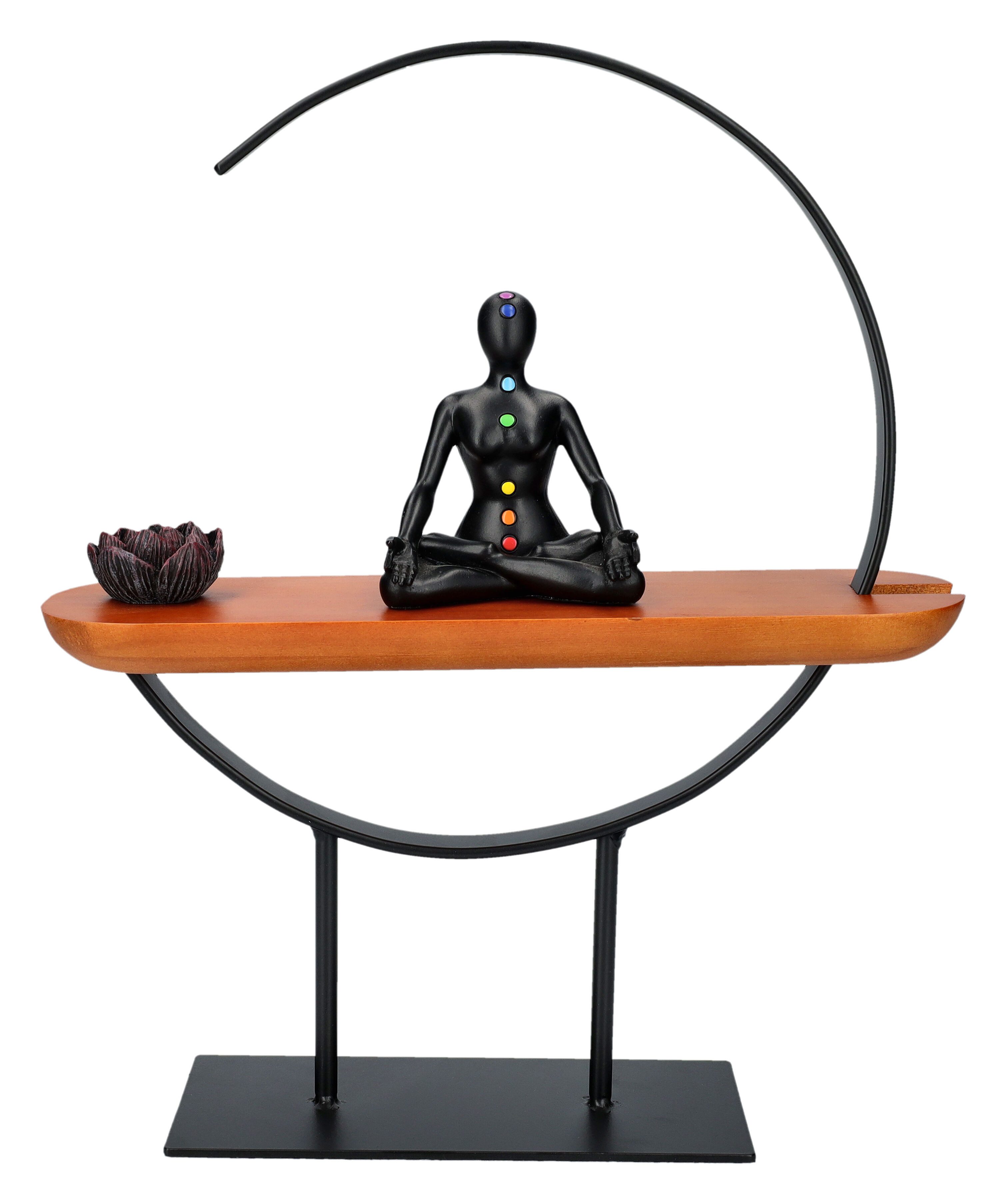 Figuren Shop GmbH Dekofigur Dekofigur mit Ständer - Chakra Meditation - Dekoration Figur Deko Set