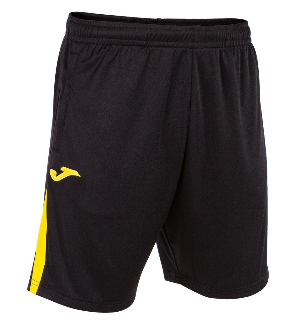 Joma Sporthose Bermuda Championship VII (100% Polyester) kurz schwarz/gelb Herren