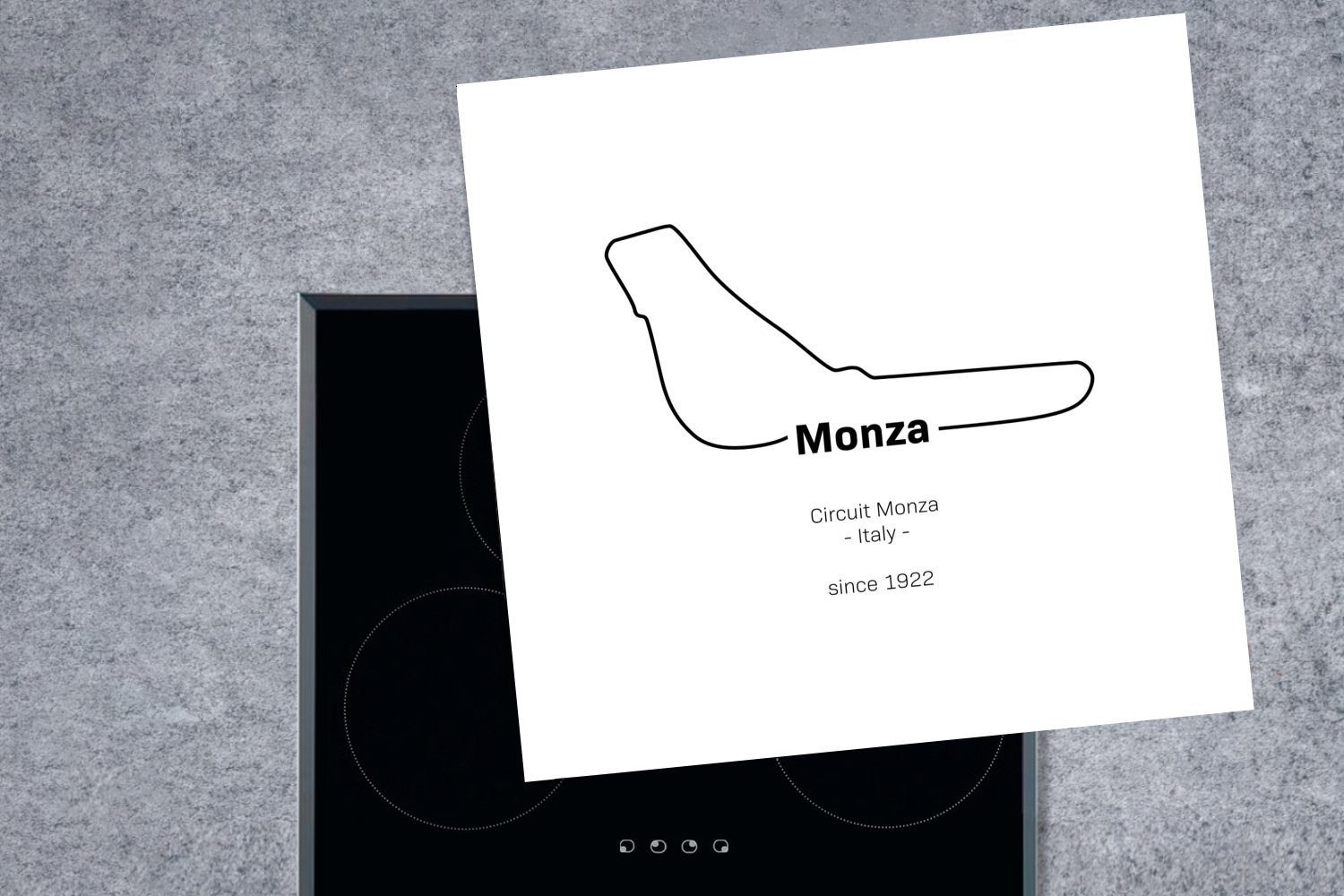 Arbeitsplatte 78x78 Ceranfeldabdeckung, Formel 1 MuchoWow Monza tlg), für Vinyl, - cm, - (1 küche Herdblende-/Abdeckplatte Rennstrecke,