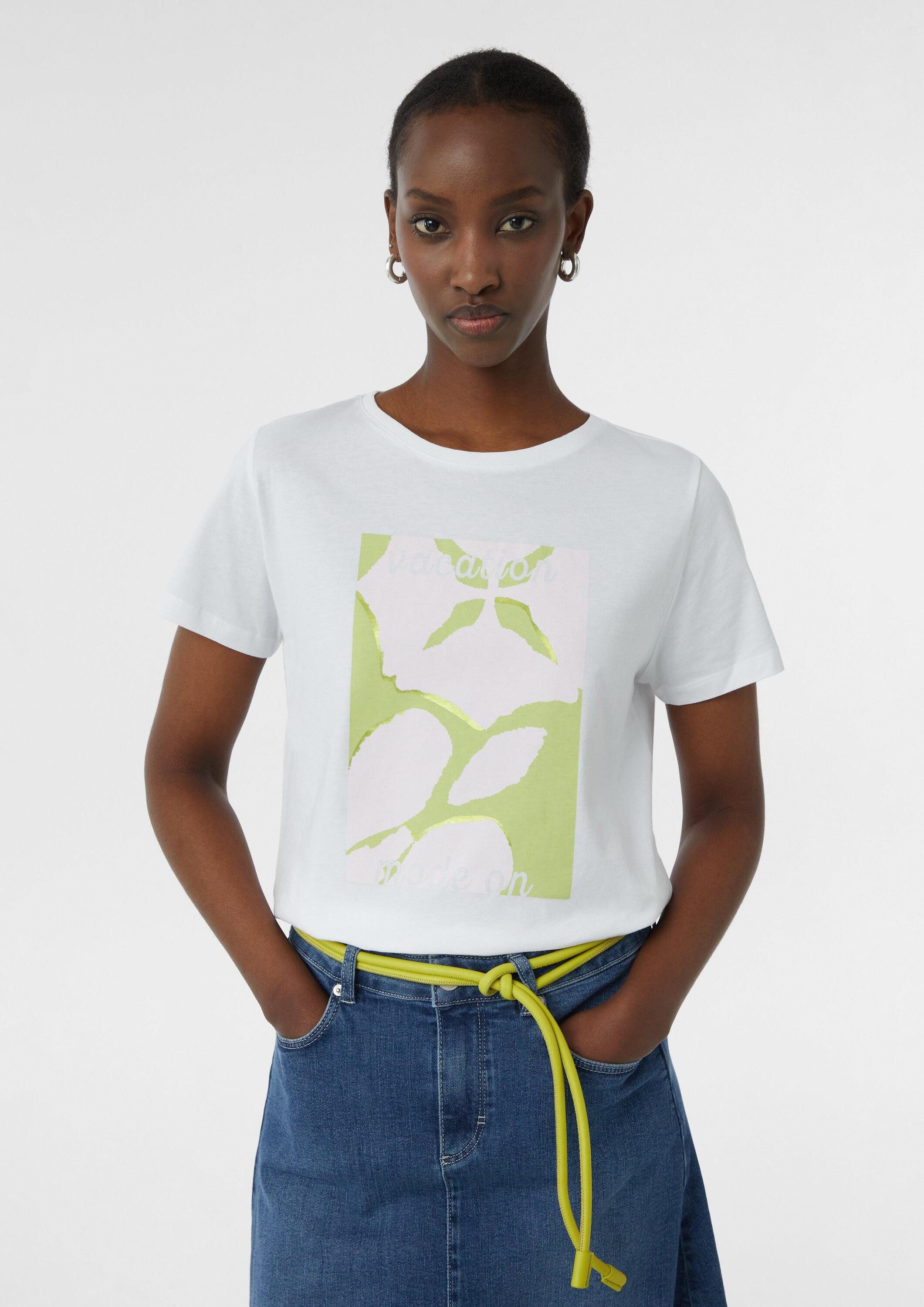 comma Kurzarmshirt T-Shirt Jersey-T-Shirt mit Artwork günstig online kaufen