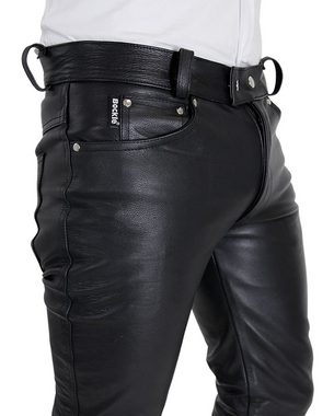 BOCKLE Lederhose Bockle® Big Cheeker echte Herren Lederhose Lederjeans Rind-Leder-Hose