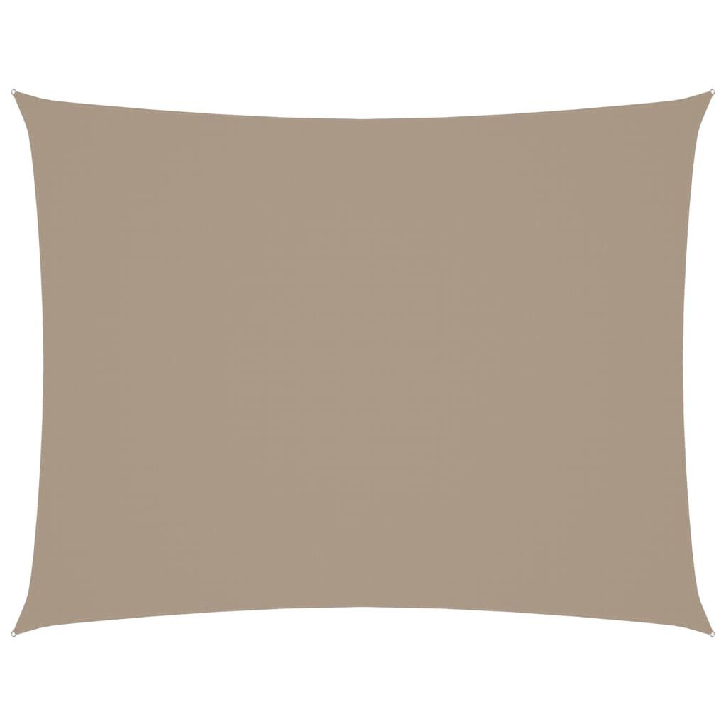 furnicato Sonnensegel Rechteckig 2 x 3,5 m Taupe aus PU-beschichtetem, (1-tlg), UV-beständiges Gartensegel mit Edelstahlbefestigung für den Garten