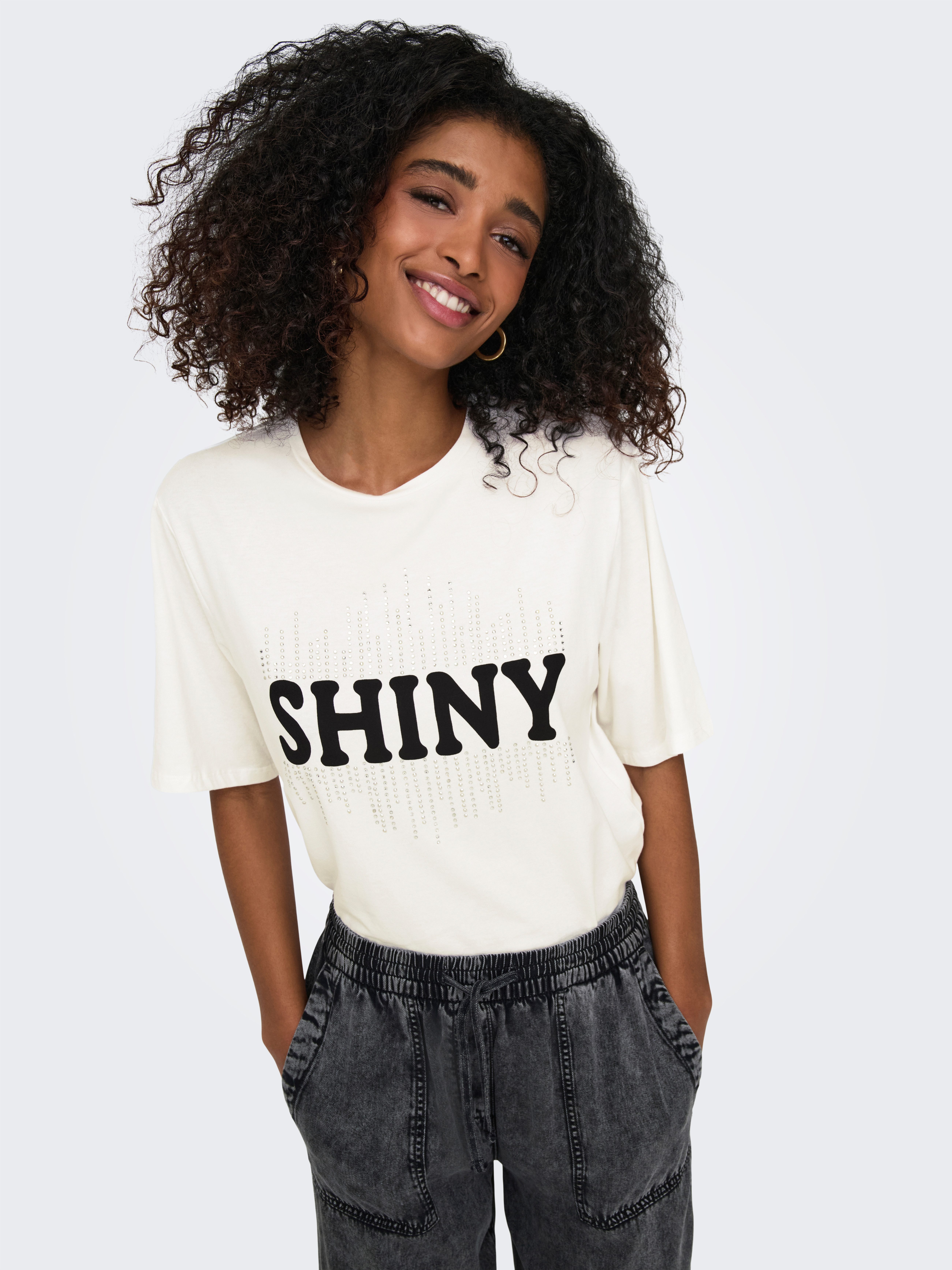 ONLY Kurzarmshirt ONLSANNI S/S STONES TOP günstig online kaufen