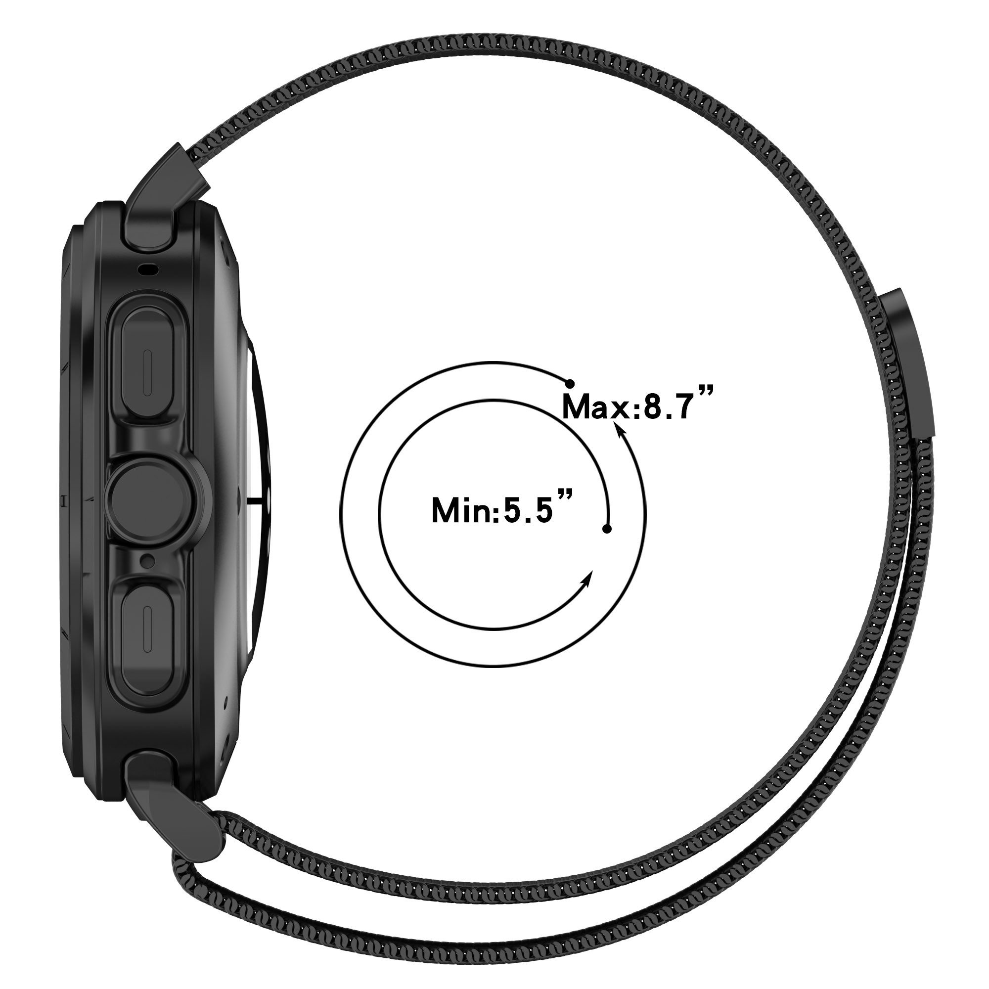 Widmann-Shop Smartwatch-Armband Band Passend für Samsung Galaxy Watch 7 Ultra 47mm (2024) Milanese, Für die Galaxy Watch 7 Ultra, passgenau