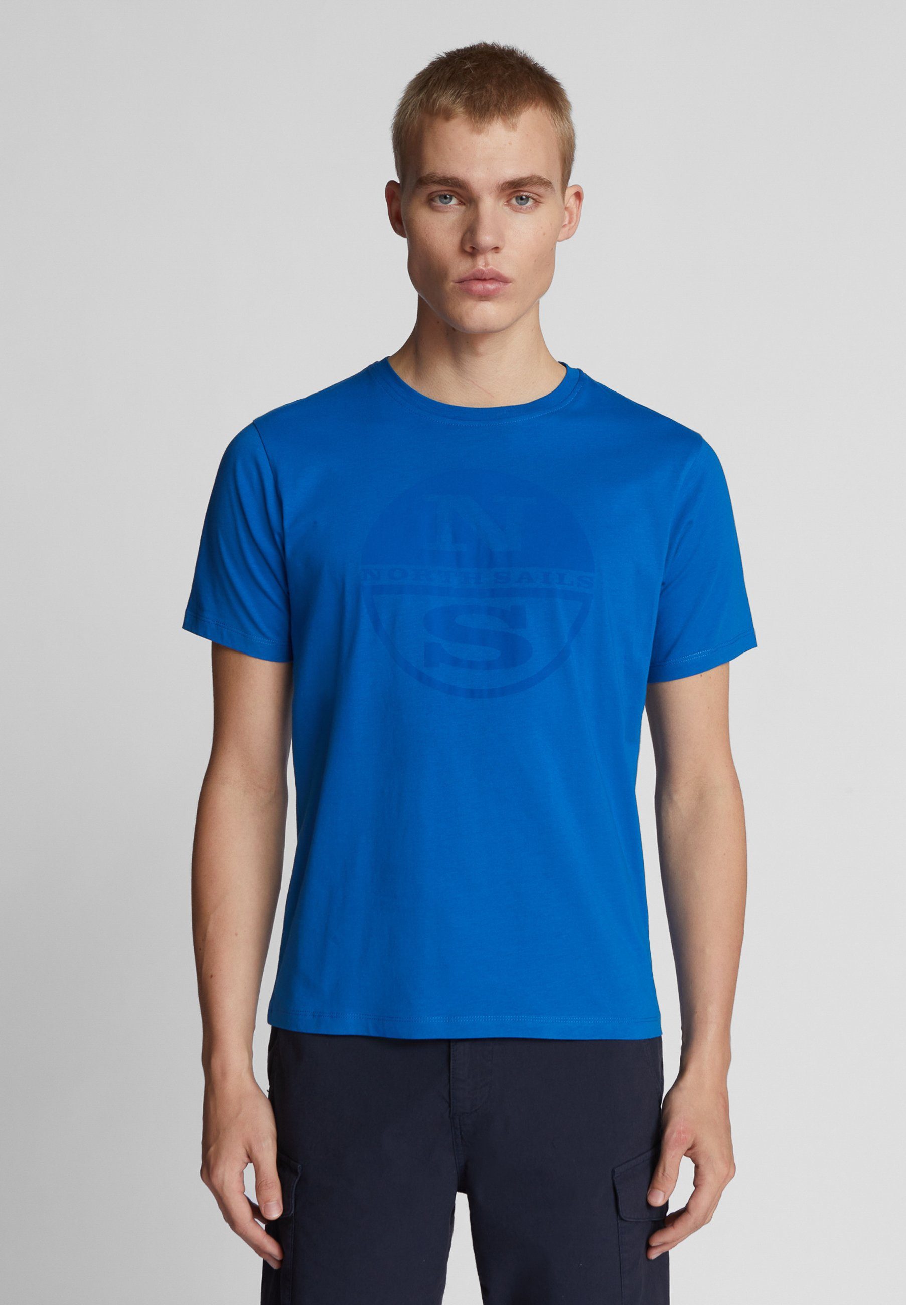 North Sails T-Shirt T-shirt mit Maxi-Logo SNORKEL BLUE