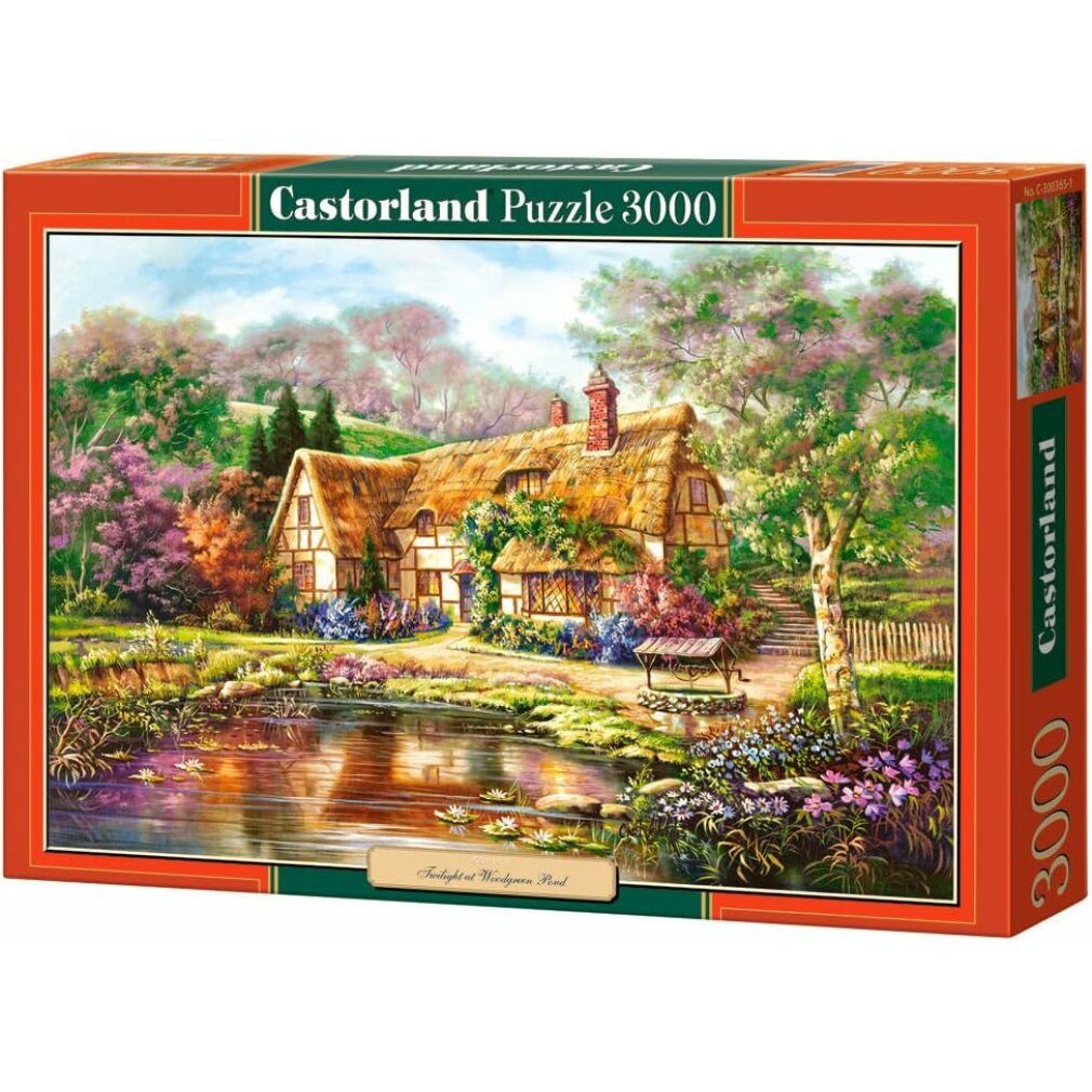 Castorland Puzzle Puzzle Dämmerung am Teich 3000 Teile, Puzzleteile