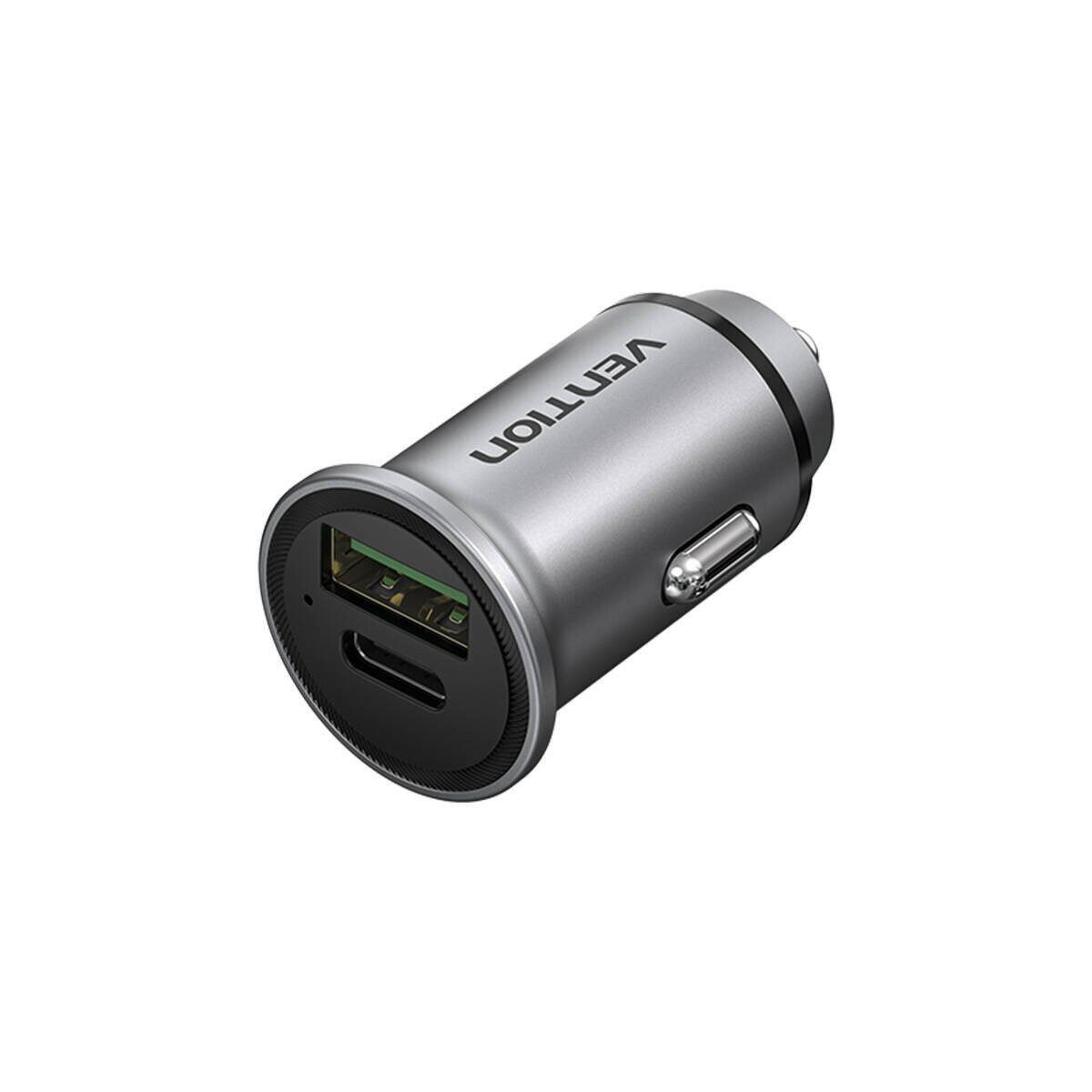 VENTION 18/20W Dual-Port-Autoladegerät USB-A, USB-C Smartphone-Kabel