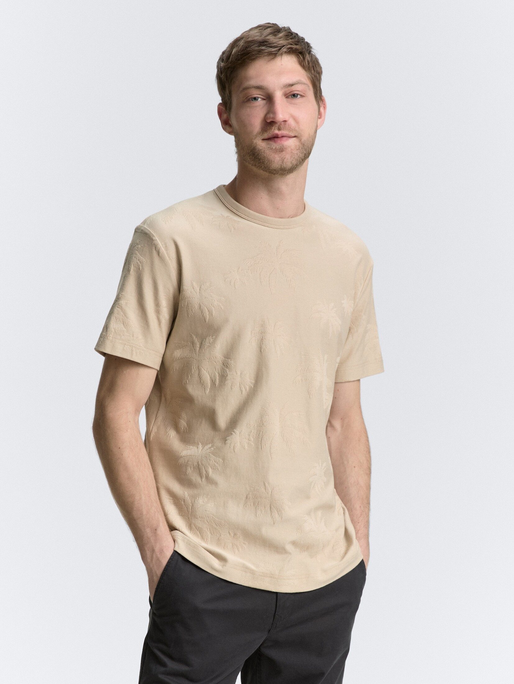 TOM TAILOR T-Shirt Jacquard T-Shirt mit günstig online kaufen