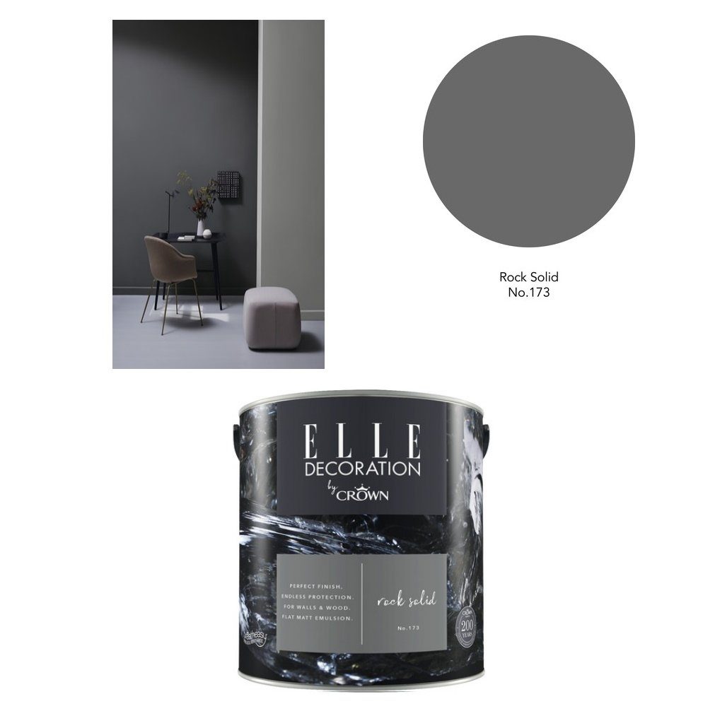 Liter ELLE 173 Solid und Matt Wandfarbe, DECORATION Premium DECORATION Crown, Wandfarbe Innen 2,5 2,5 No. für Metall, Innen Holz ELLE Rock Liter, by matt, Wandfarbe Premium