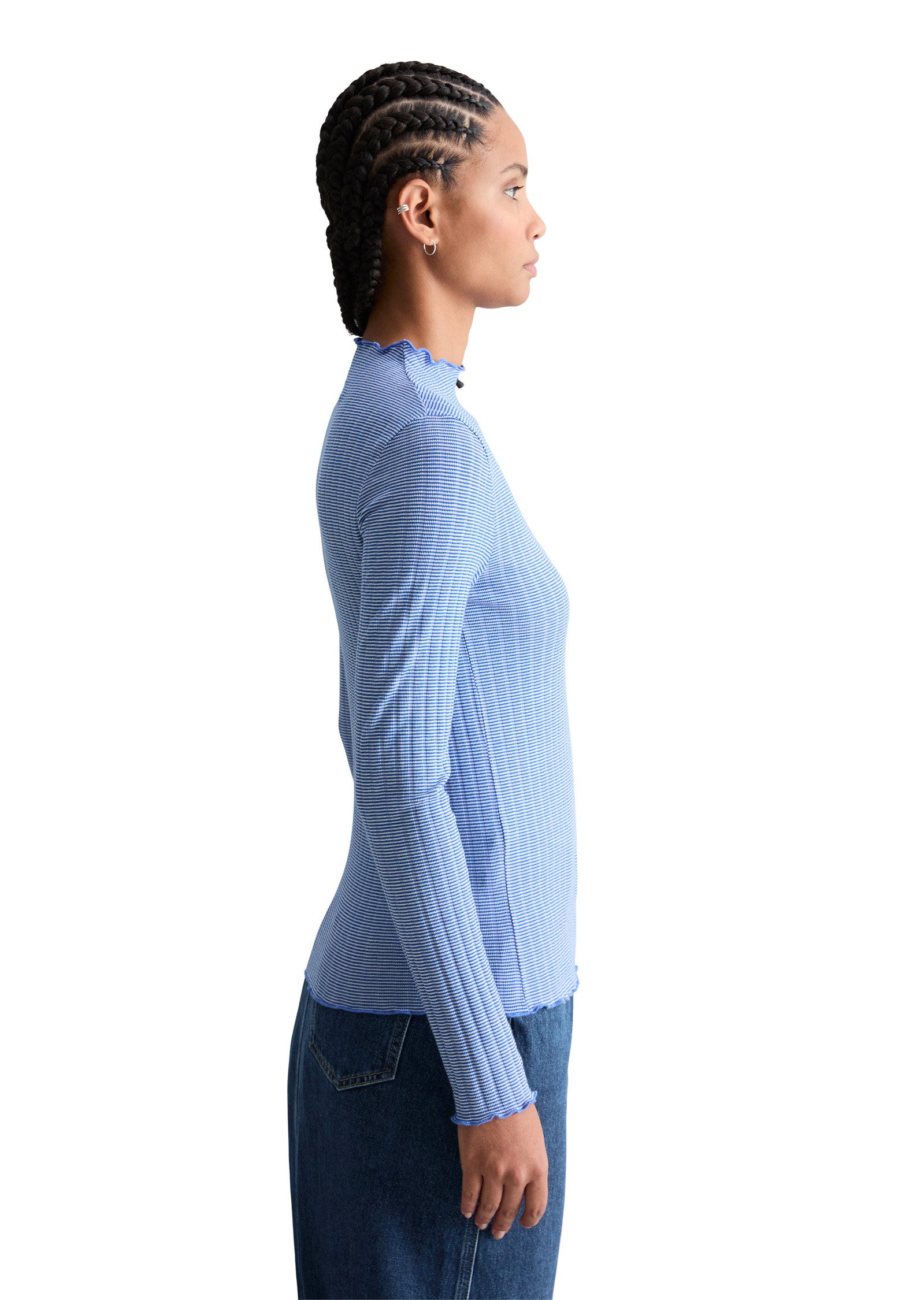 Marc O'Polo DENIM Langarmshirt aus Bio-Baumwoll-Mix