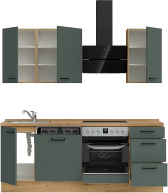 nobilia® Küchenzeile "Easytouch premium", vormontiert, Ausrichtung wählbar, Breite 210 cm, mit E-Geräten