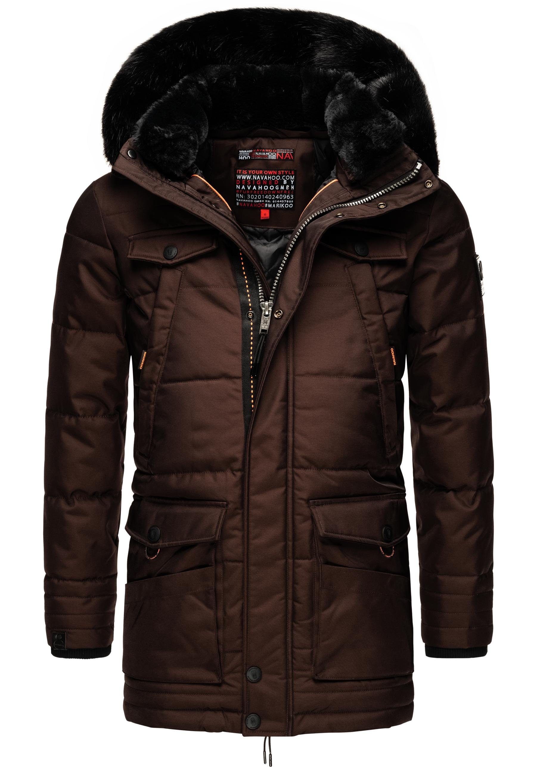 Navahoo Winterjacke Luaan stylischer Wintermantel mit abnehmbarer Kapuze
