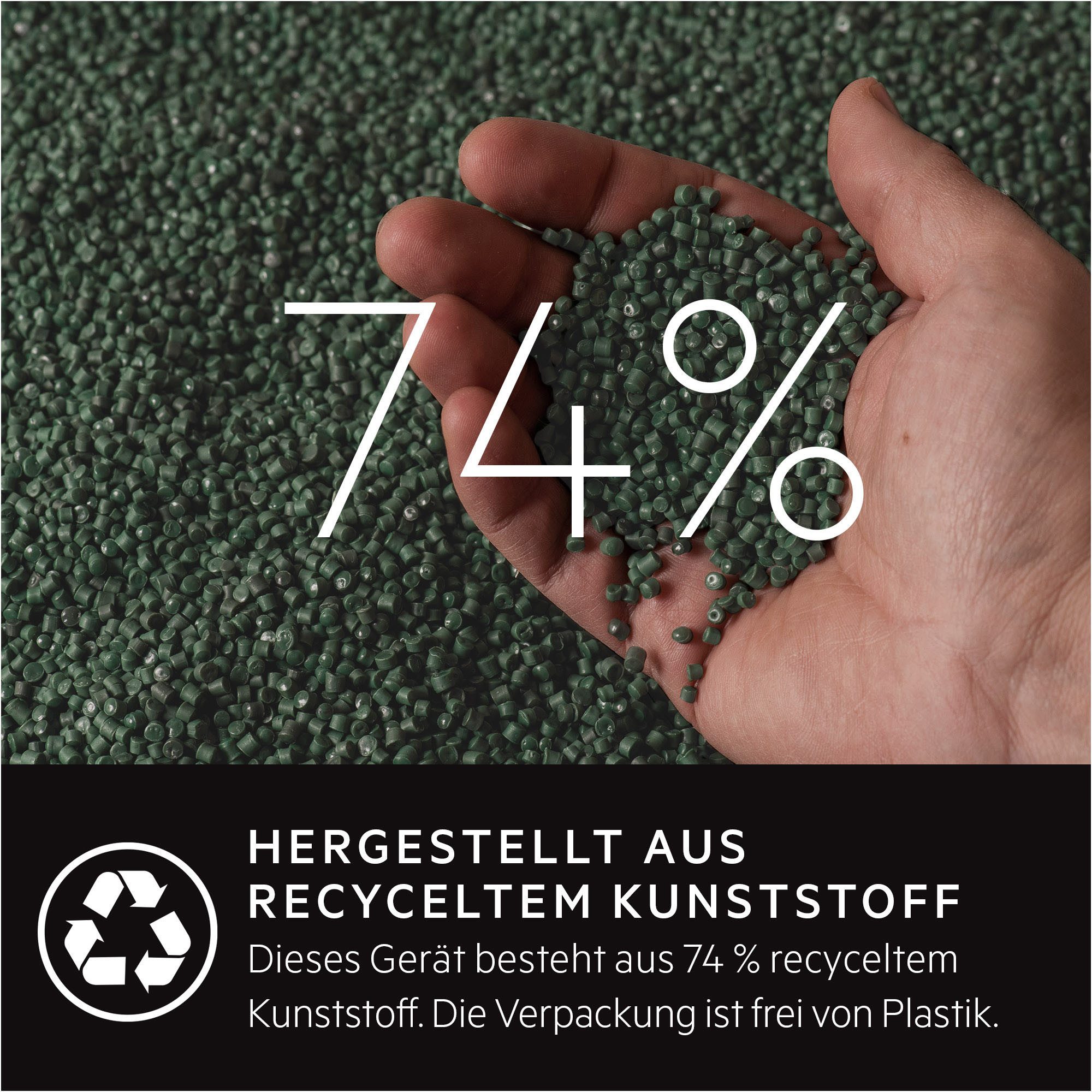 AEG Akku-Hand-und Stielstaubsauger CLEAN 5000 ÖKO (AS52B21OKO), beutellos, 2in1, leise 79 dB(A), 74 % Recyclingmaterial, bis zu 50 Min. Laufzeit