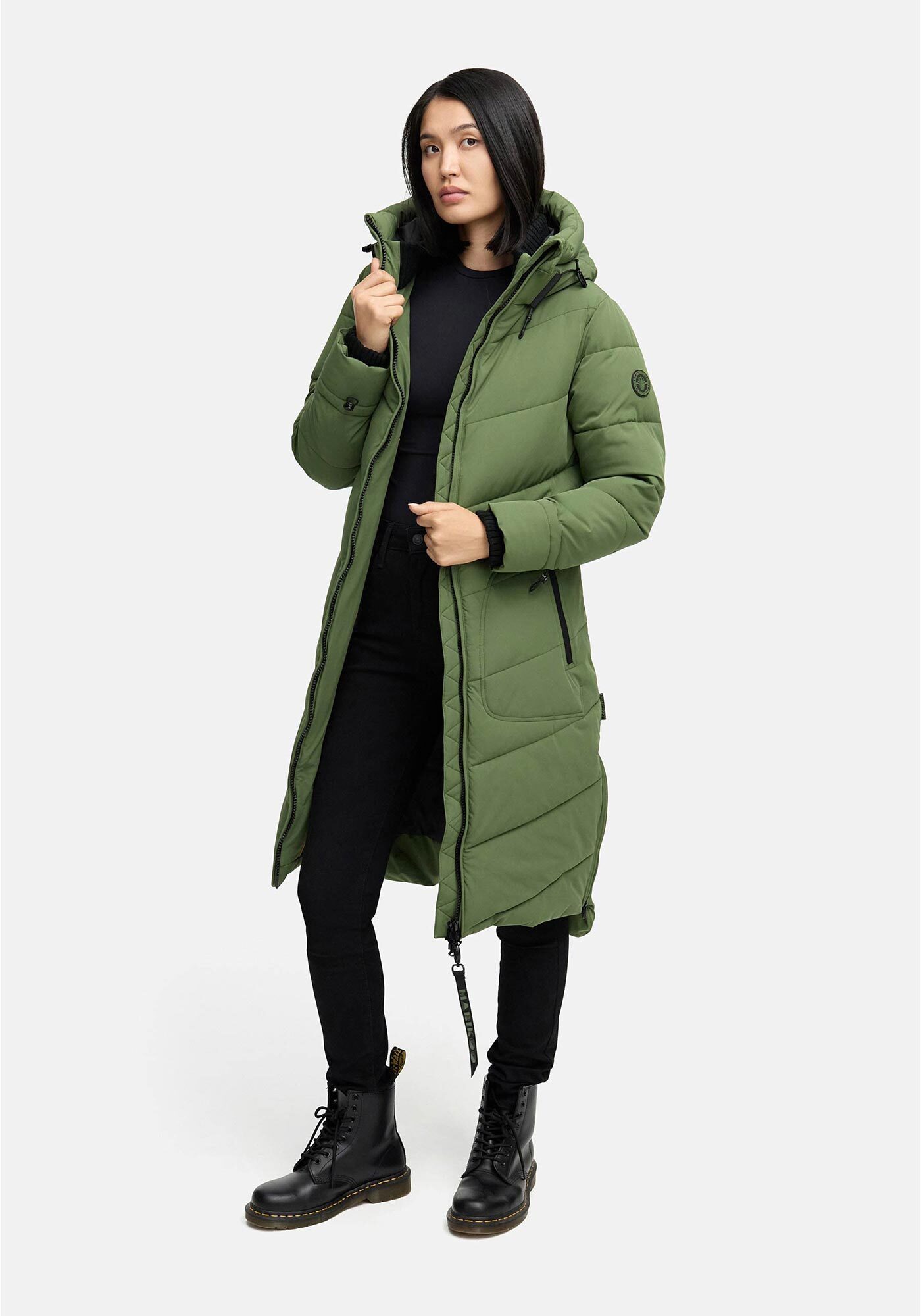 Marikoo Winterjacke Benikoo langer Winter Mantel gesteppt