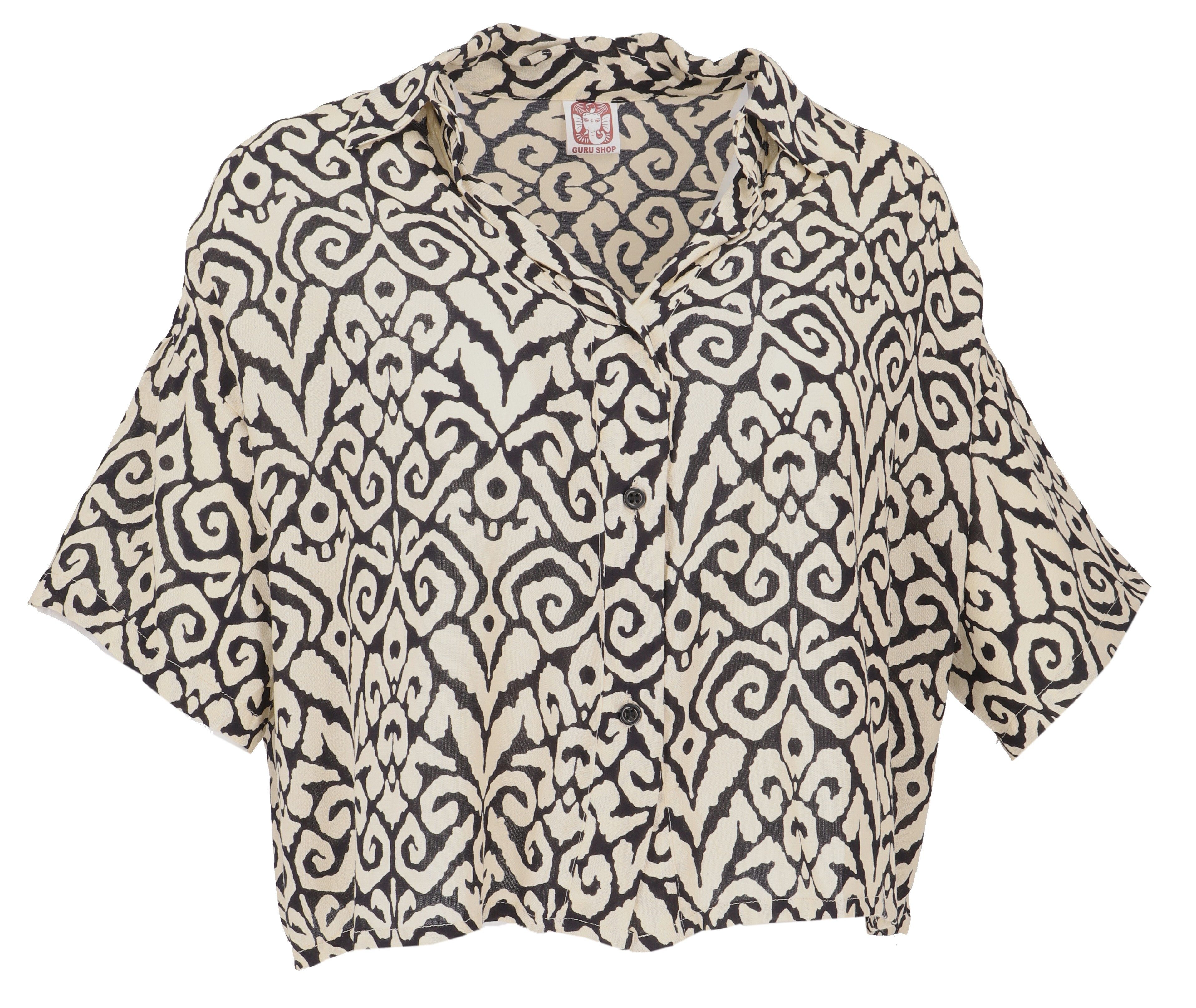 Guru-Shop Longbluse Boho Blusentop, Basic Kurzarmbluse, weite.. alternative günstig online kaufen