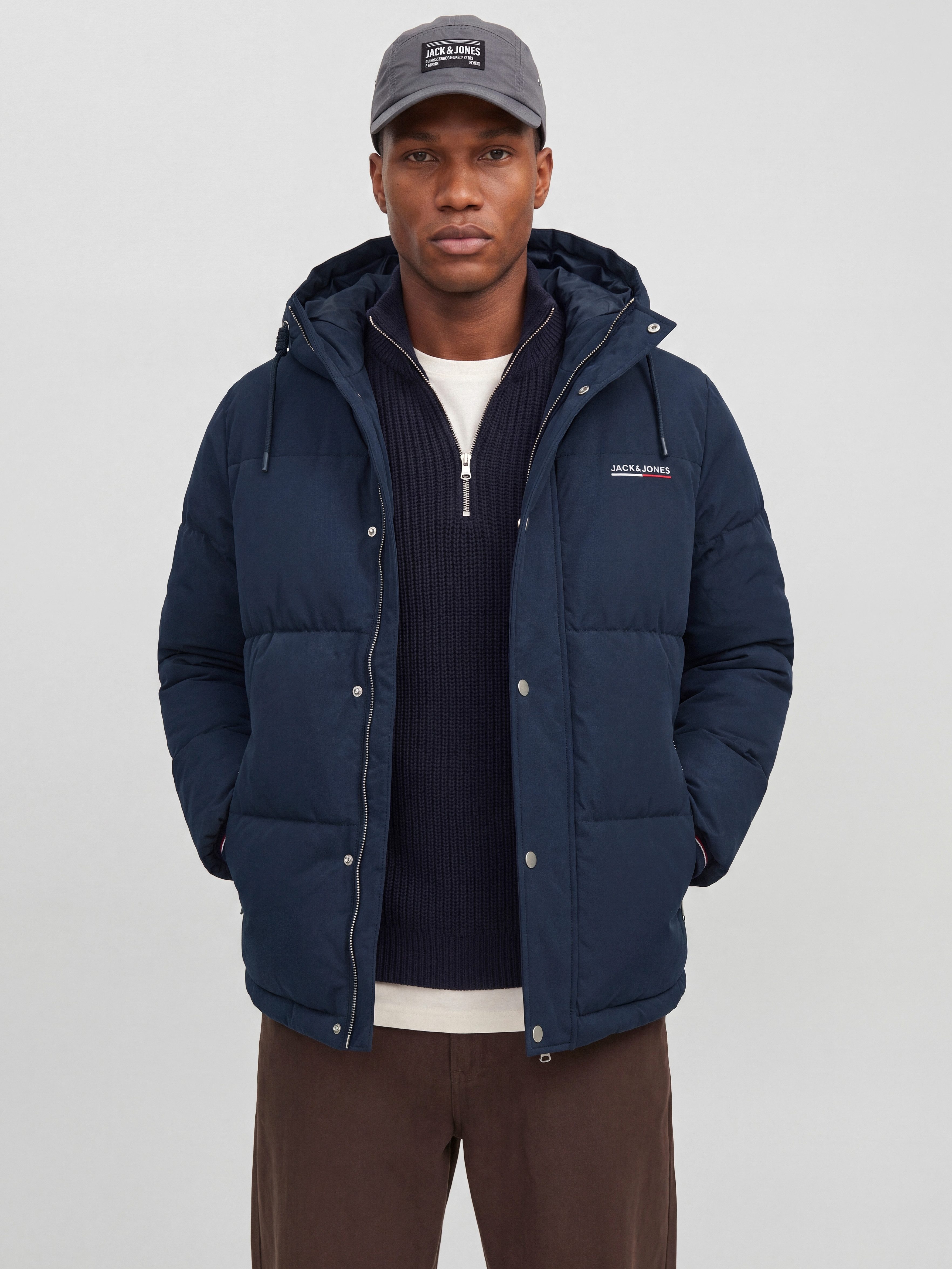 Jack & Jones Steppjacke JJTATE PUFFER JACKET Kunstfaser, regular fit