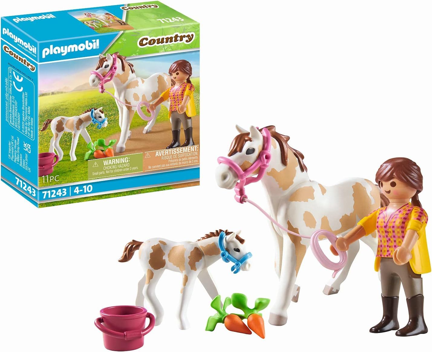 Playmobil® PLAYMOBIL® Country 71243 Pferd mit Fohlen Konstruktionsspielstei günstig online kaufen