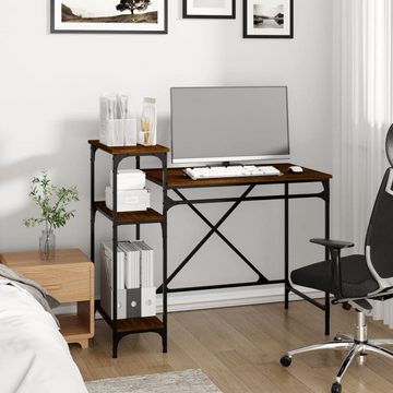 vidaXL Schreibtisch Schreibtisch mit Regal Braun Eichen-Optik 105x50x90 cm