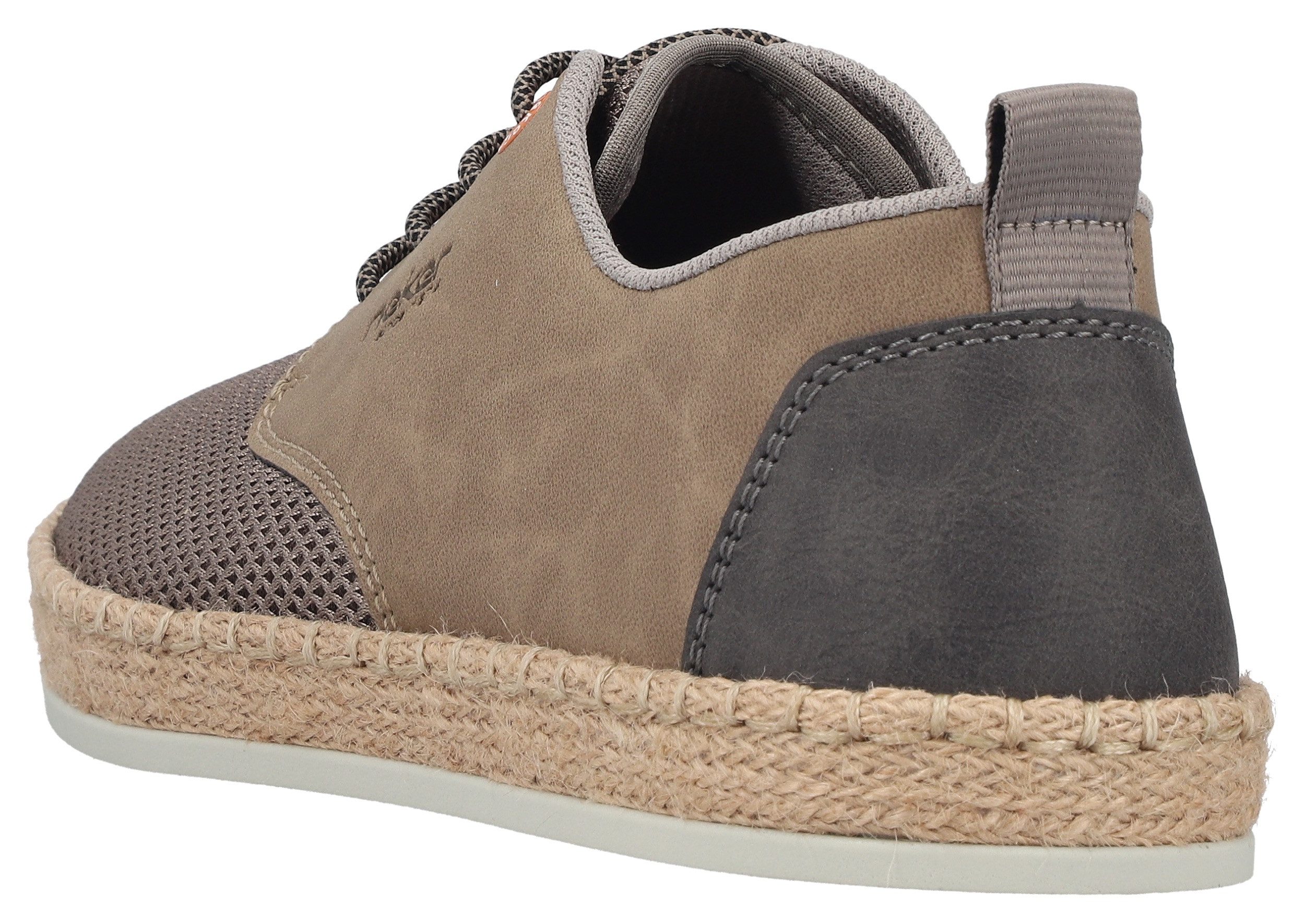 Rieker Schnürschuh Halbschuh, Sneaker, Schnürer mit Bastumrahmung an der La günstig online kaufen
